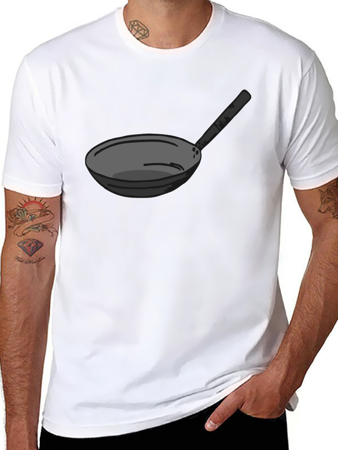 Frying Pan Graphic Tee - Black