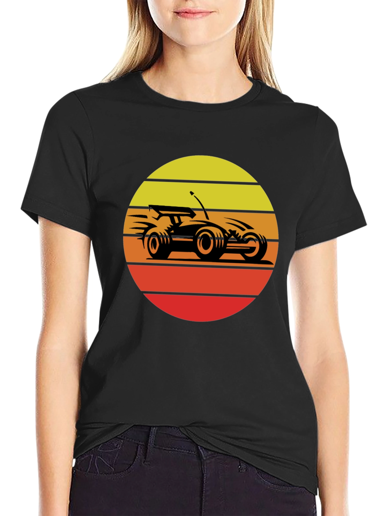 Retro RC Car Sunset Graphic T-Shirt