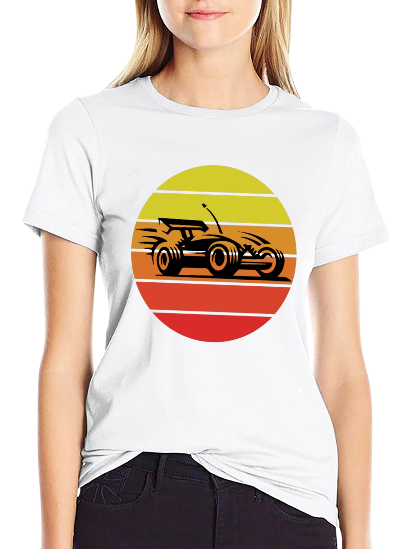 Retro RC Car Sunset Graphic T-Shirt