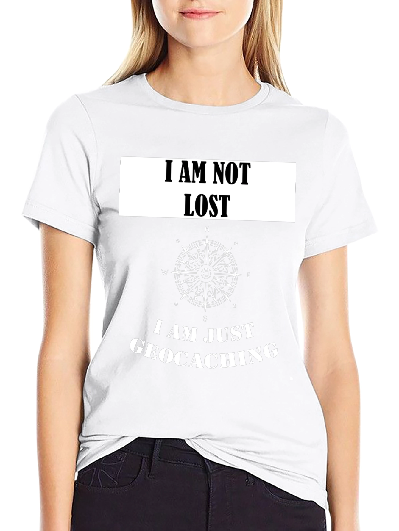 Geocaching T-Shirt - I Am Not Lost Compass Tee