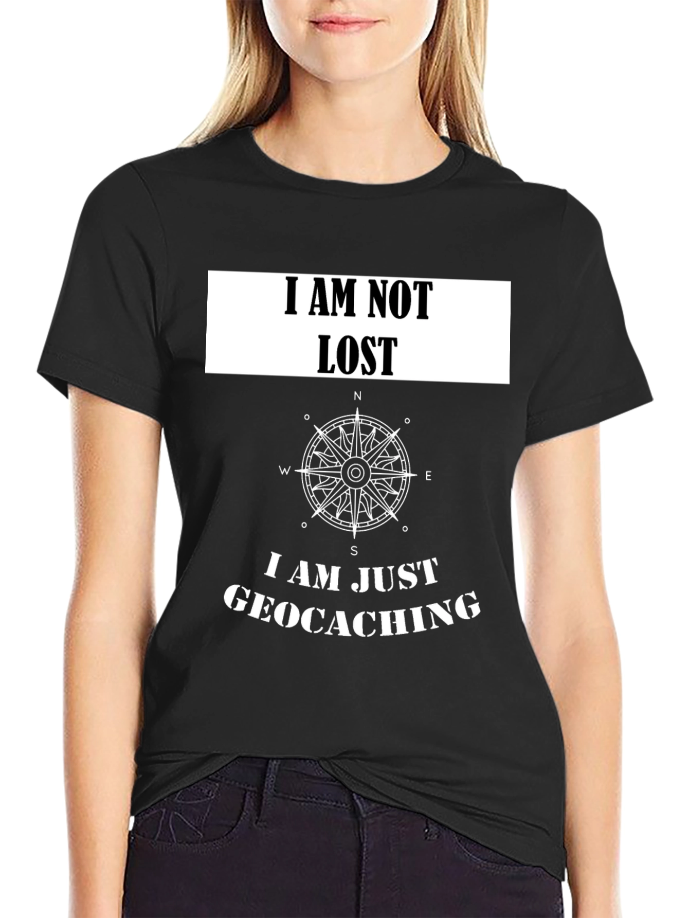 Geocaching T-Shirt - I Am Not Lost Compass Tee