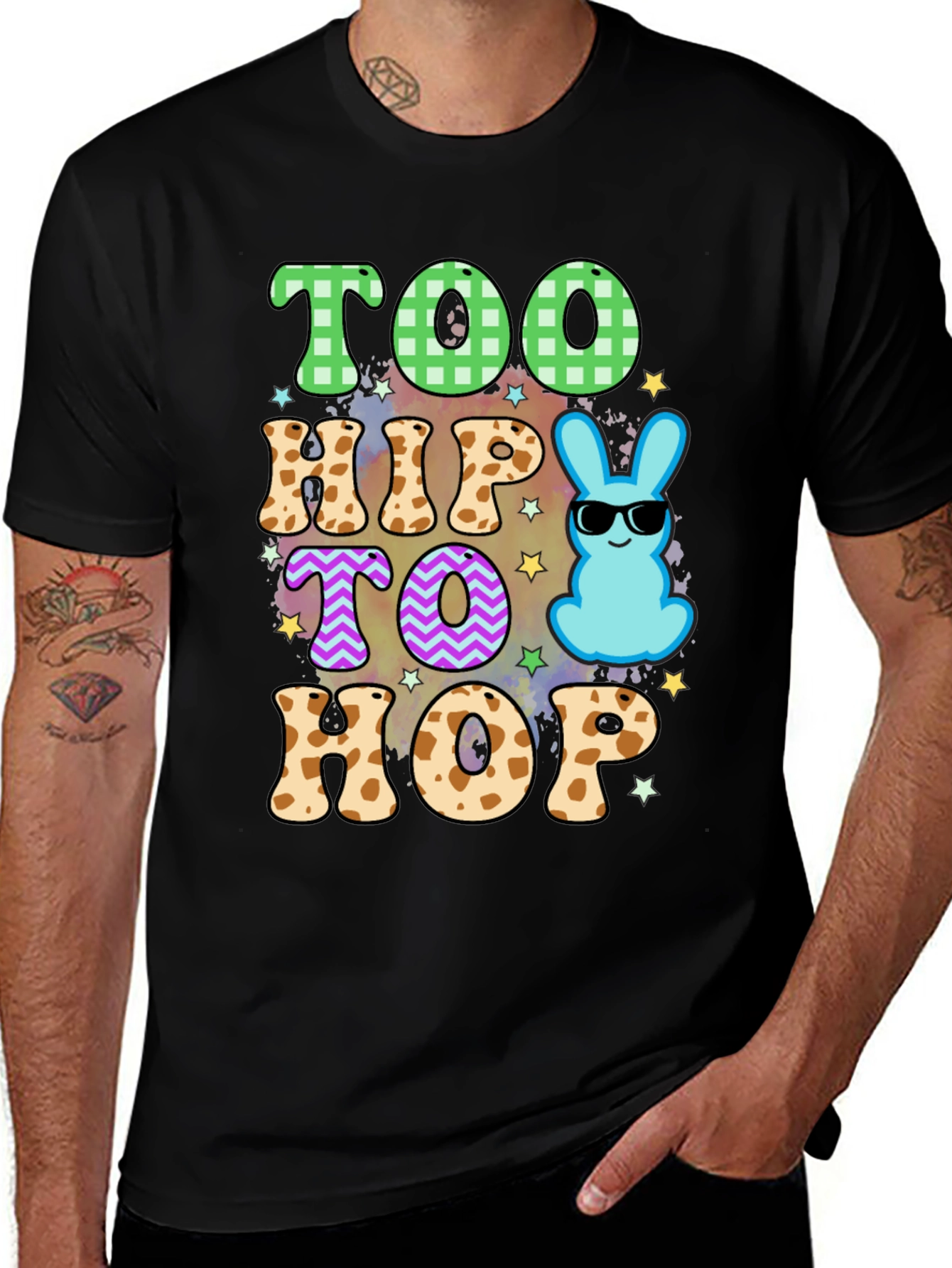 Too Hip to Hop Easter Graphic Tee