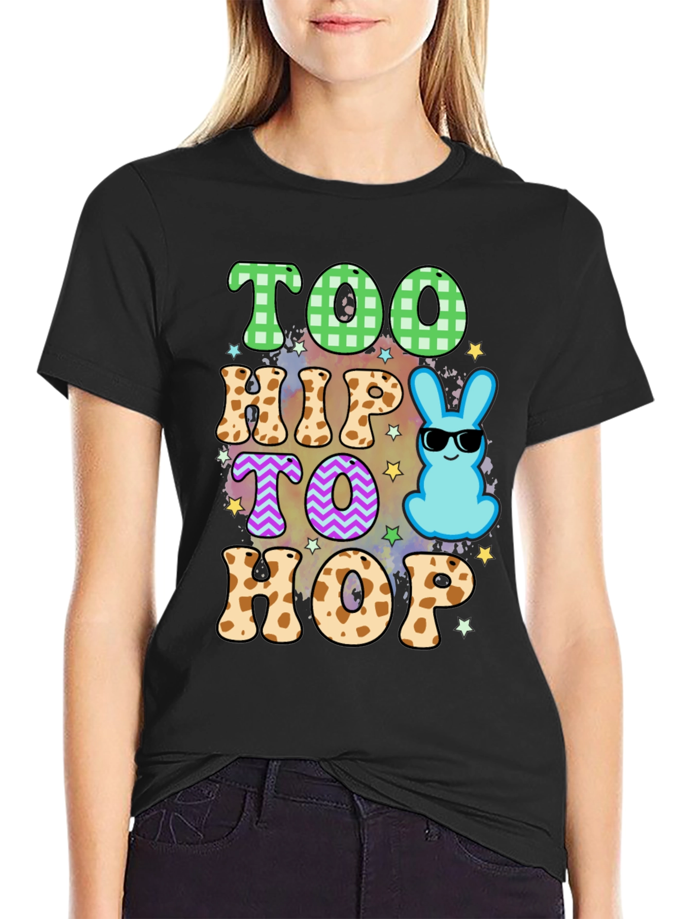 Too Hip to Hop Easter Graphic Tee