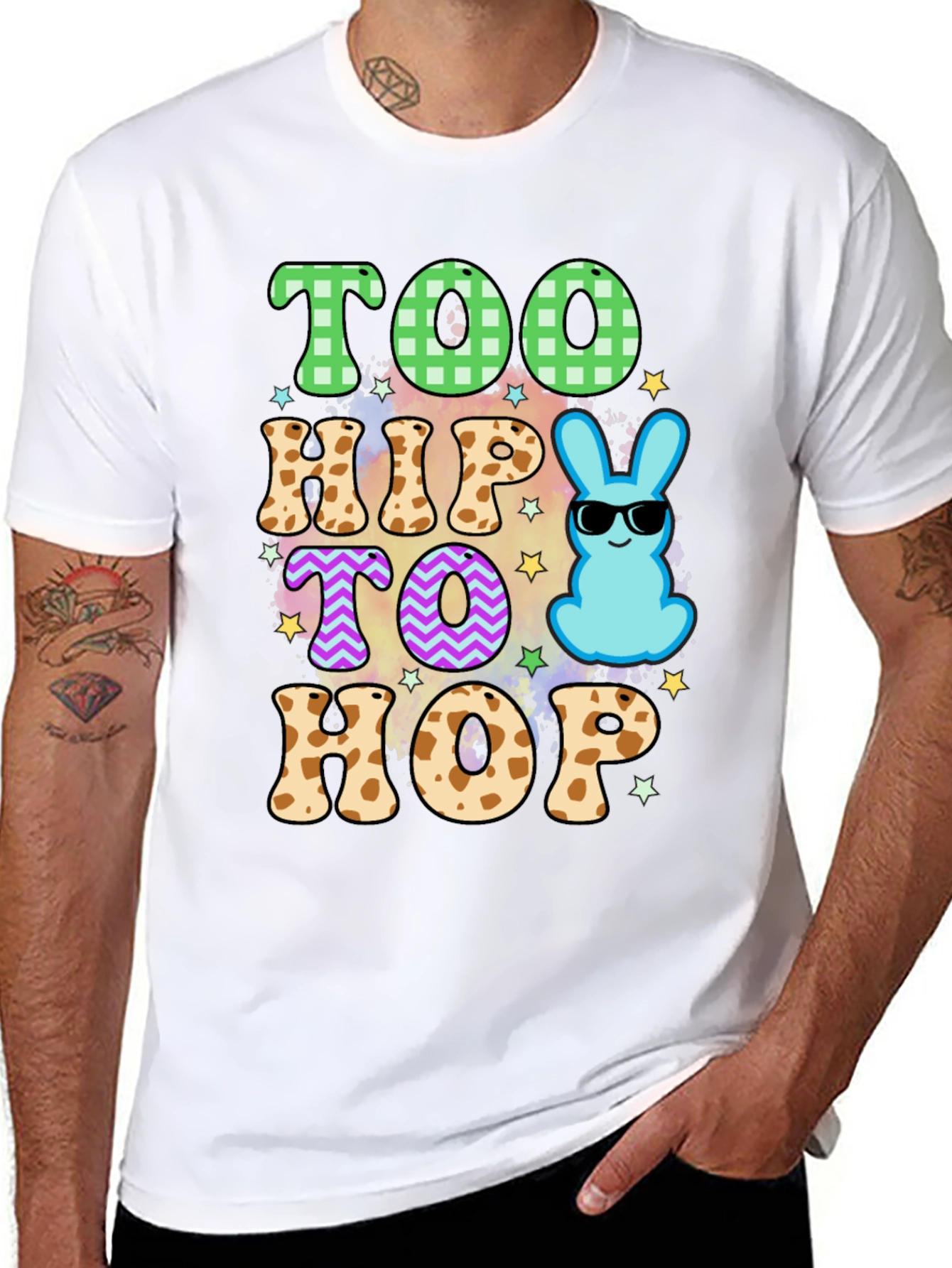 Too Hip to Hop Easter Graphic Tee