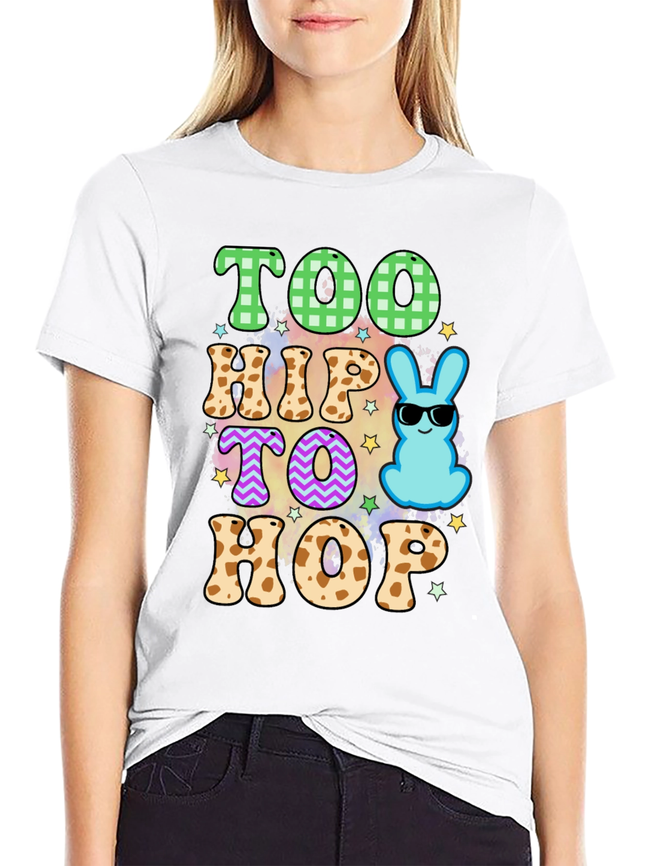 Too Hip to Hop Easter Graphic Tee