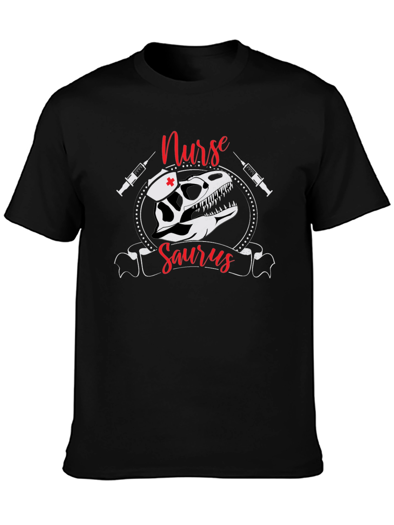 Nurse Saurus Black T-Shirt
