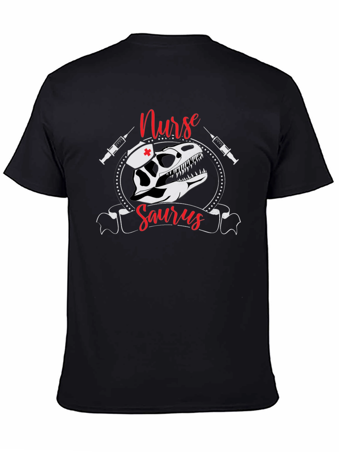 Nurse Saurus Black T-Shirt