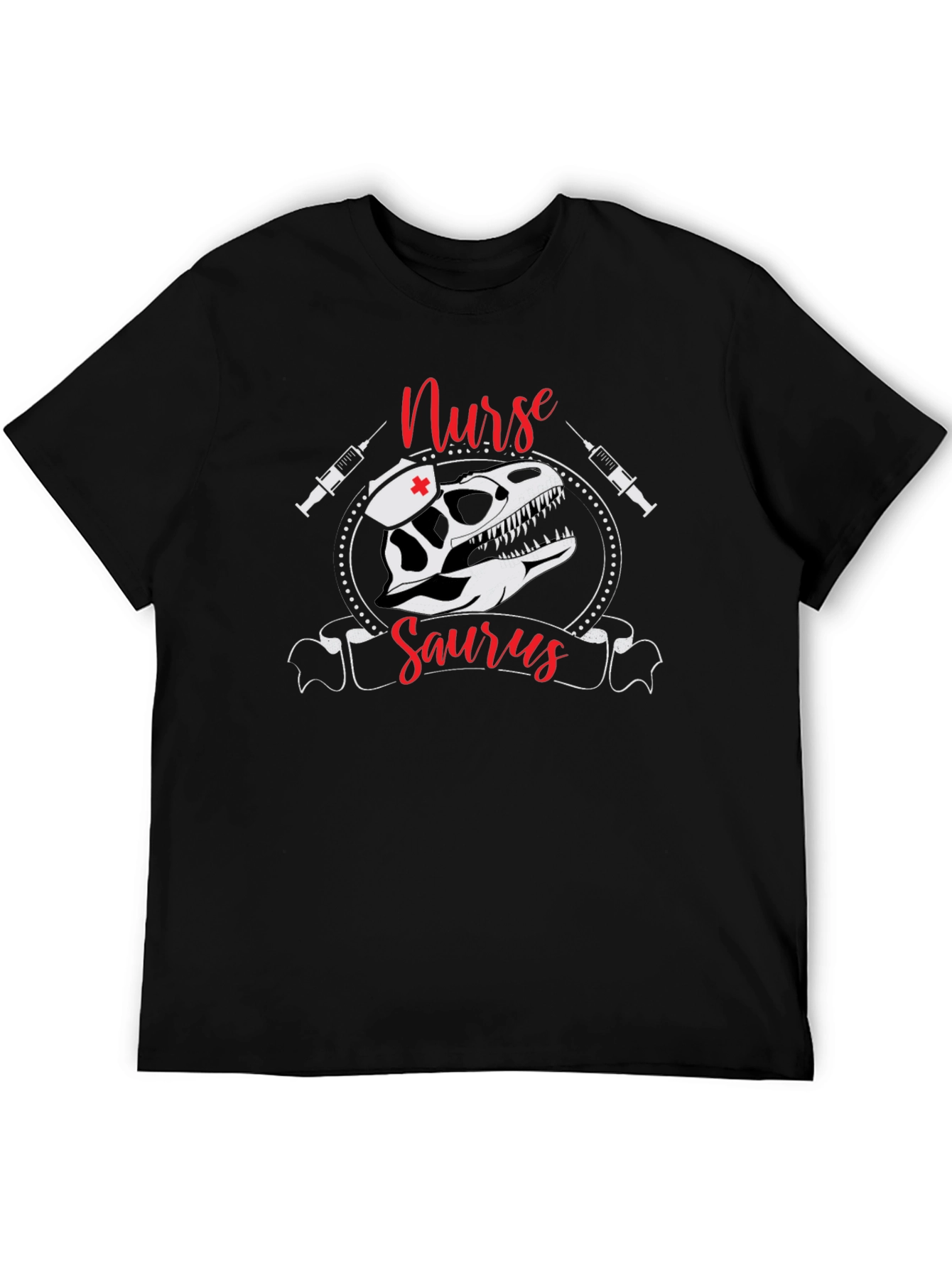 Nurse Saurus Black T-Shirt