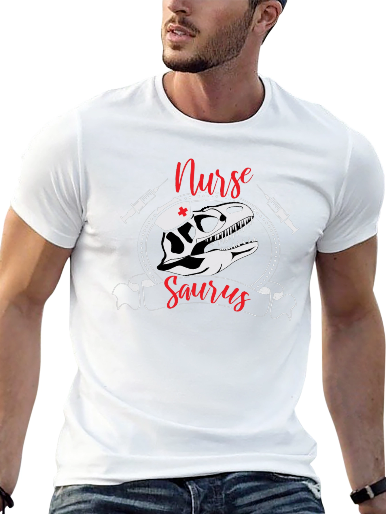 Nurse Saurus Black T-Shirt