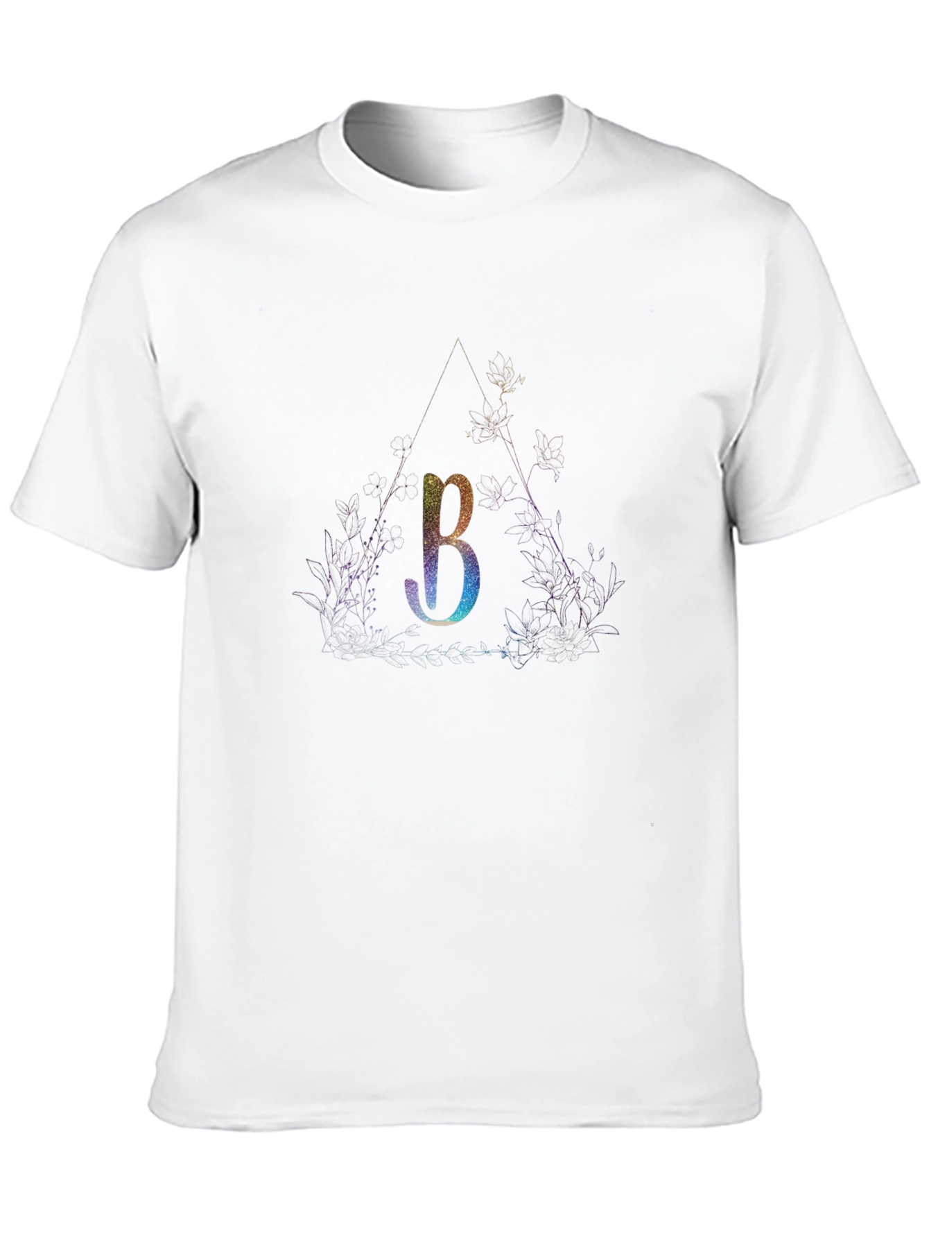 Modern B Graphic Tee - Stylish Triangle Design
