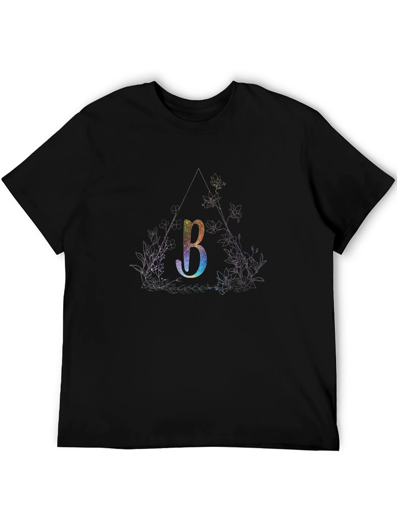 Modern B Graphic Tee - Stylish Triangle Design