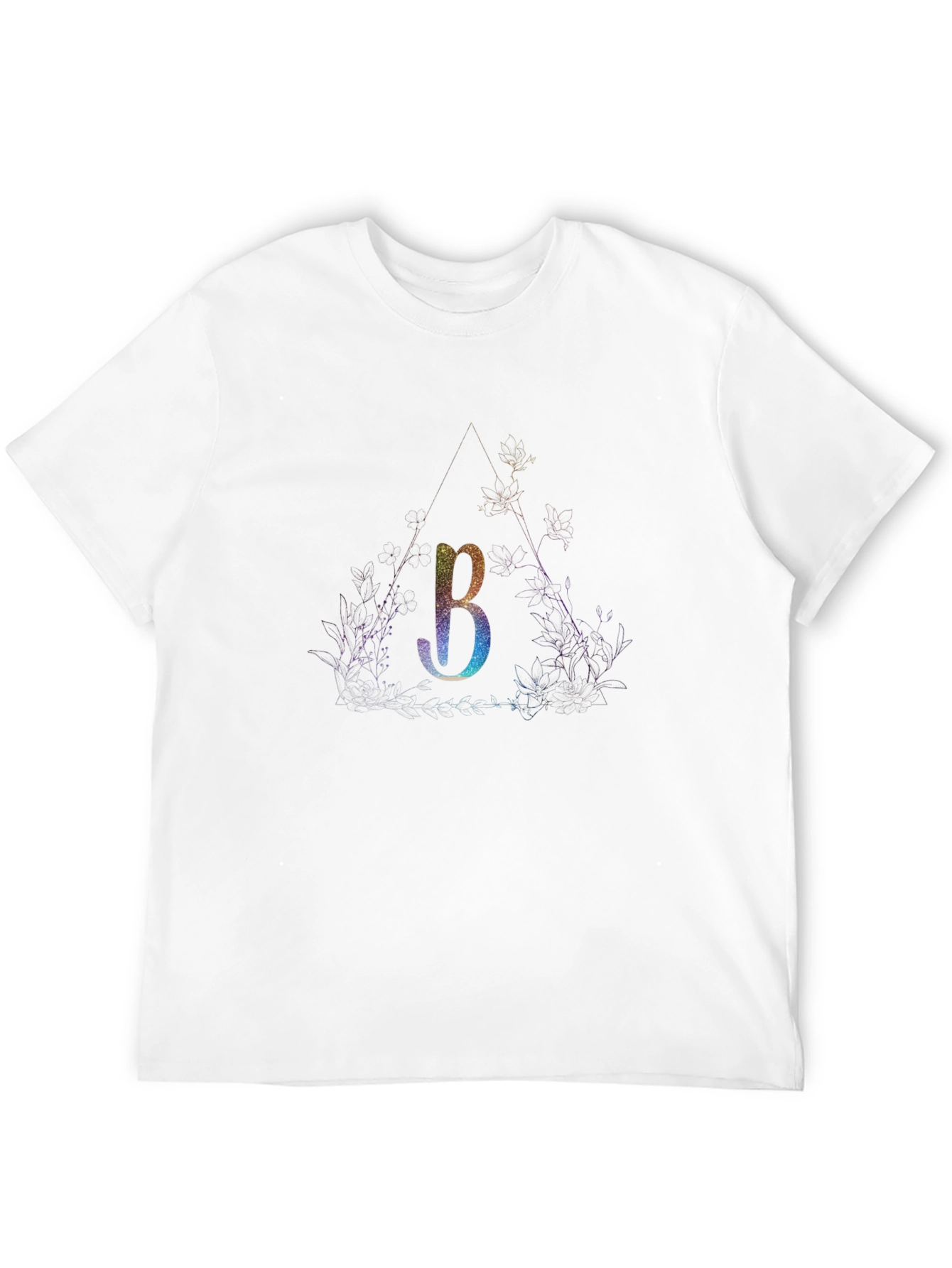 Modern B Graphic Tee - Stylish Triangle Design