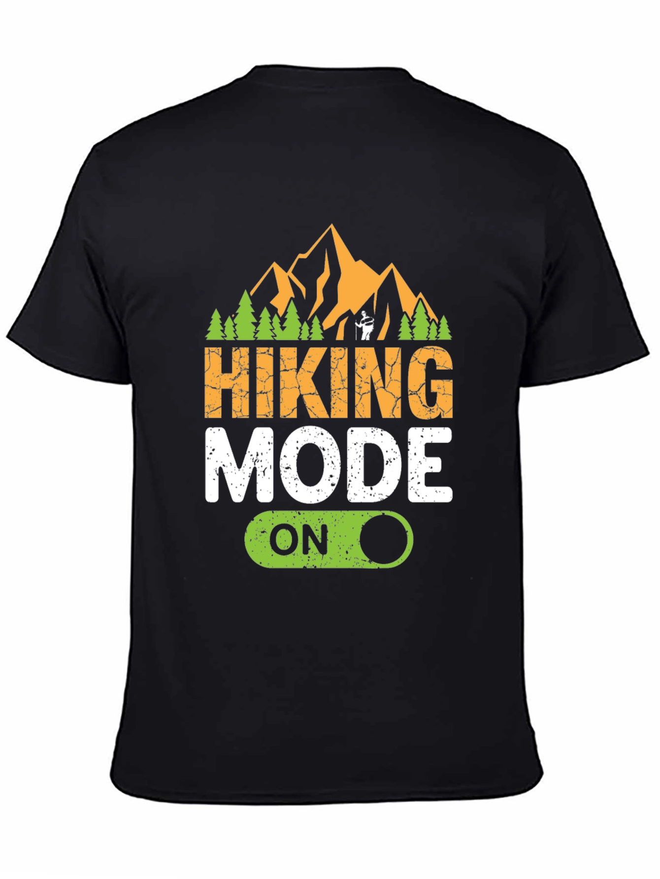 Hiking Mode On Black Graphic T-Shirt