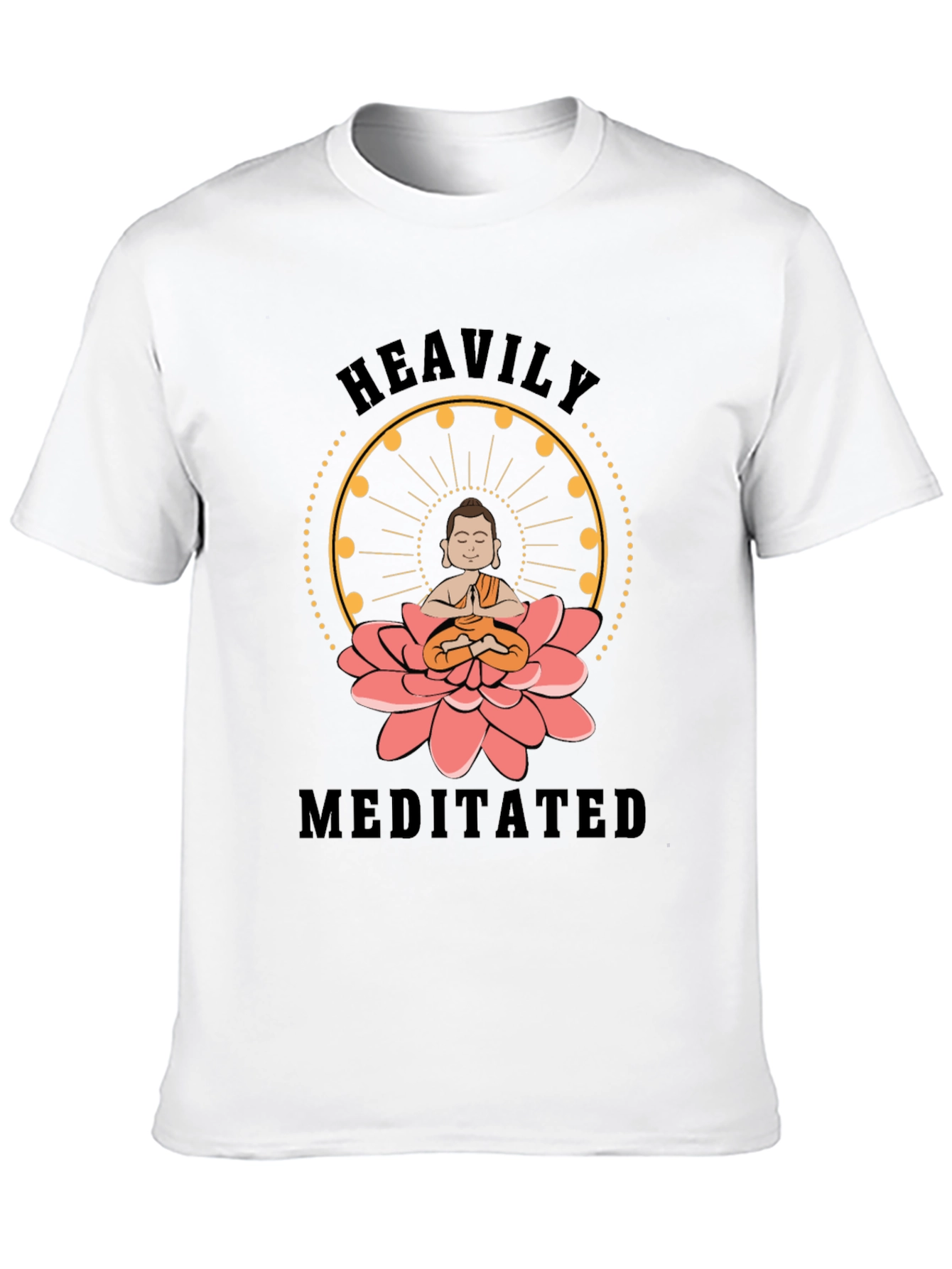 Heavily Meditated Buddha Lotus Graphic T-Shirt
