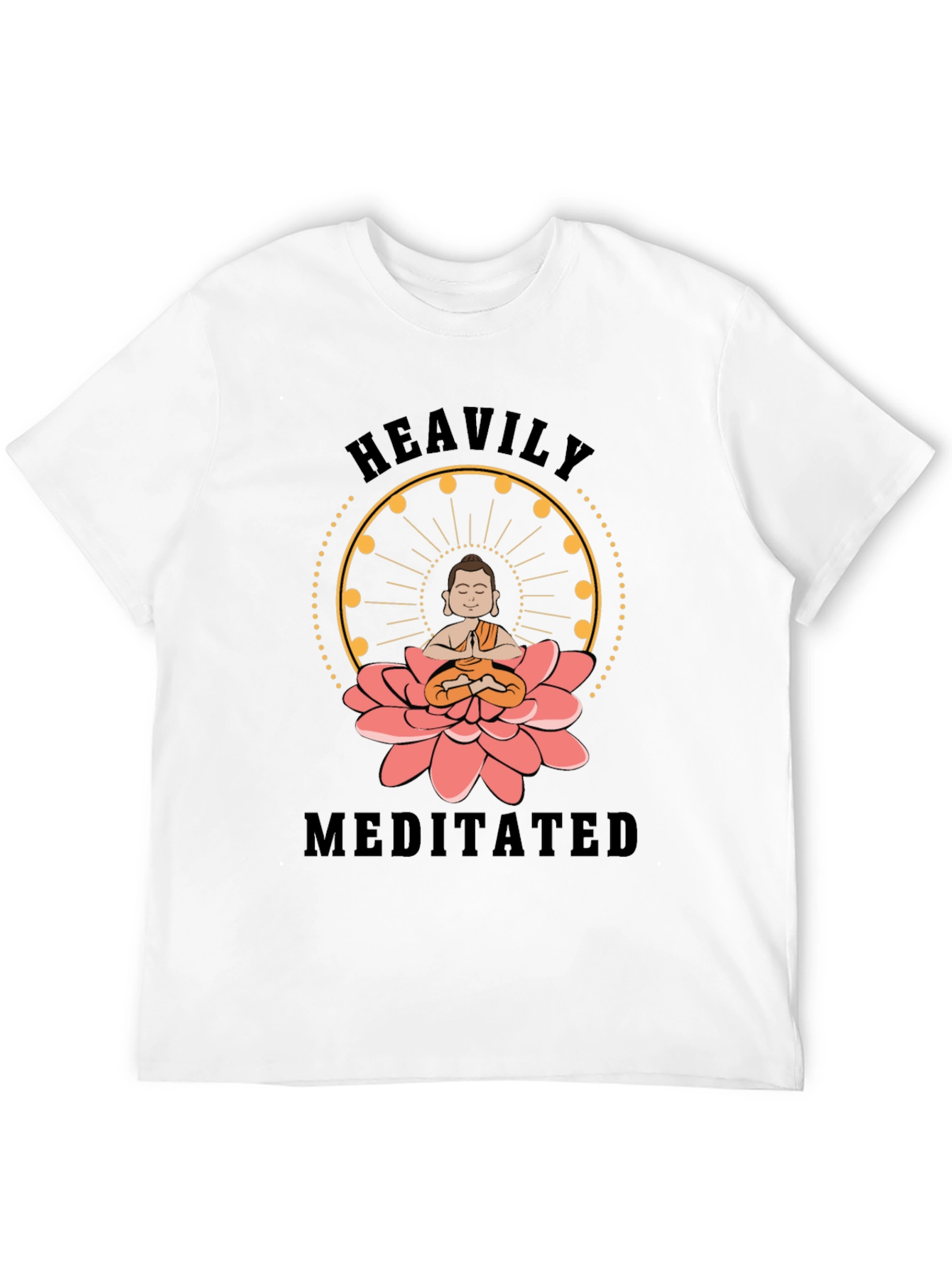 Heavily Meditated Buddha Lotus Graphic T-Shirt