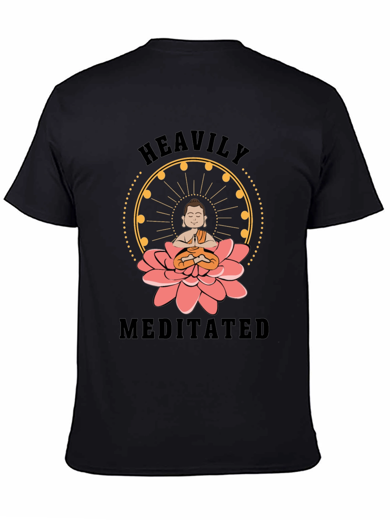 Heavily Meditated Buddha Lotus Graphic T-Shirt