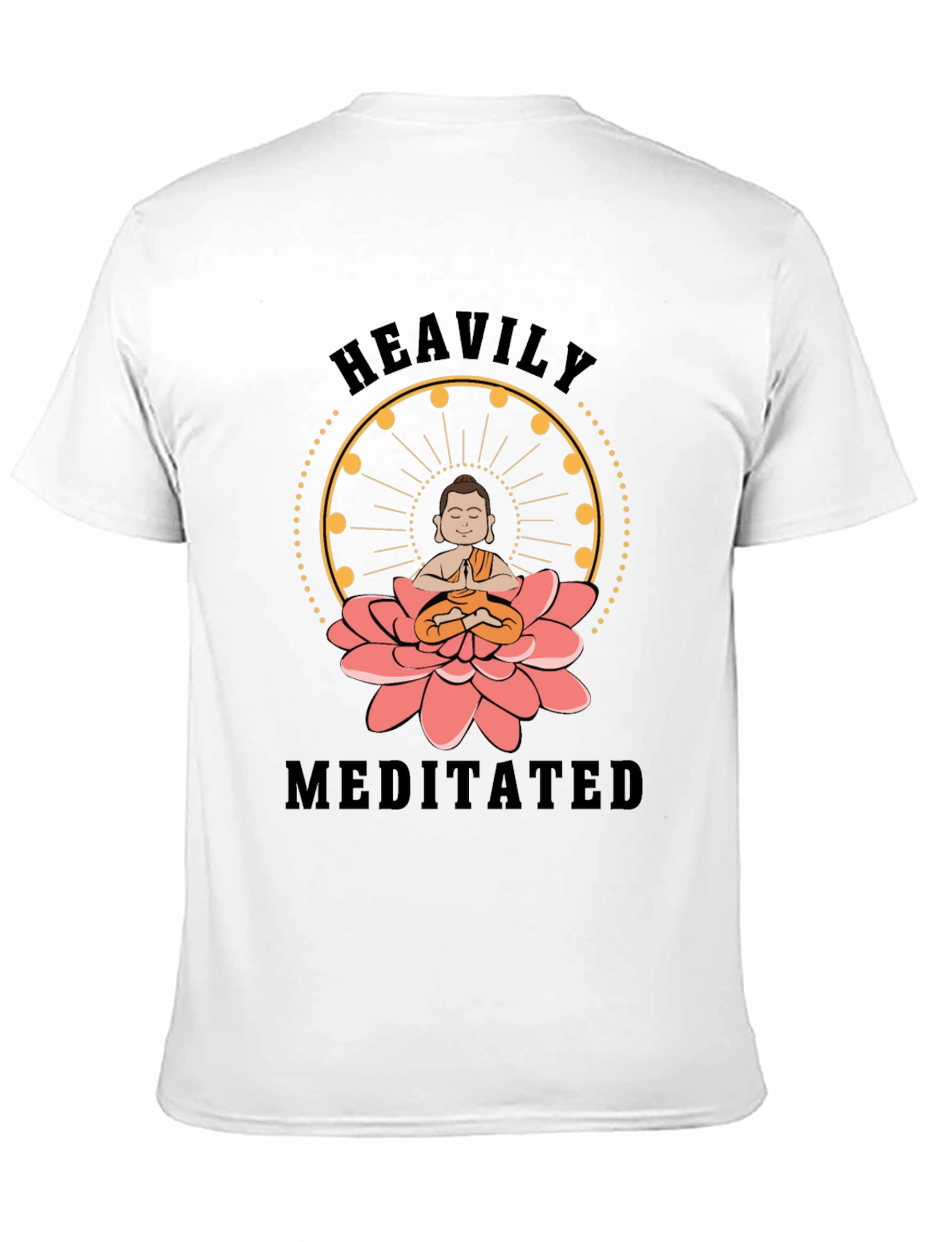 Heavily Meditated Buddha Lotus Graphic T-Shirt