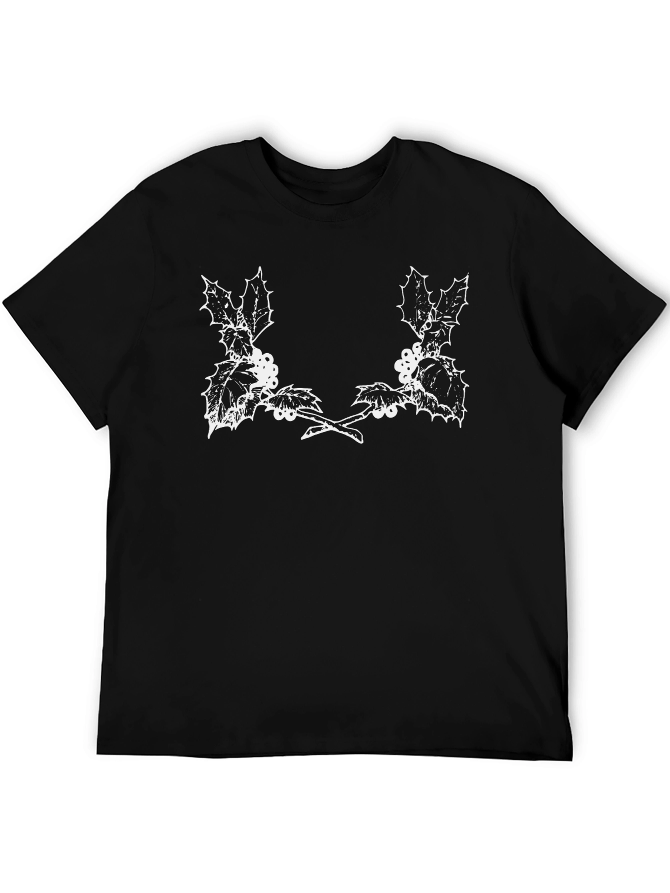 Holly Berry Graphic Tee - Black Casual Wear