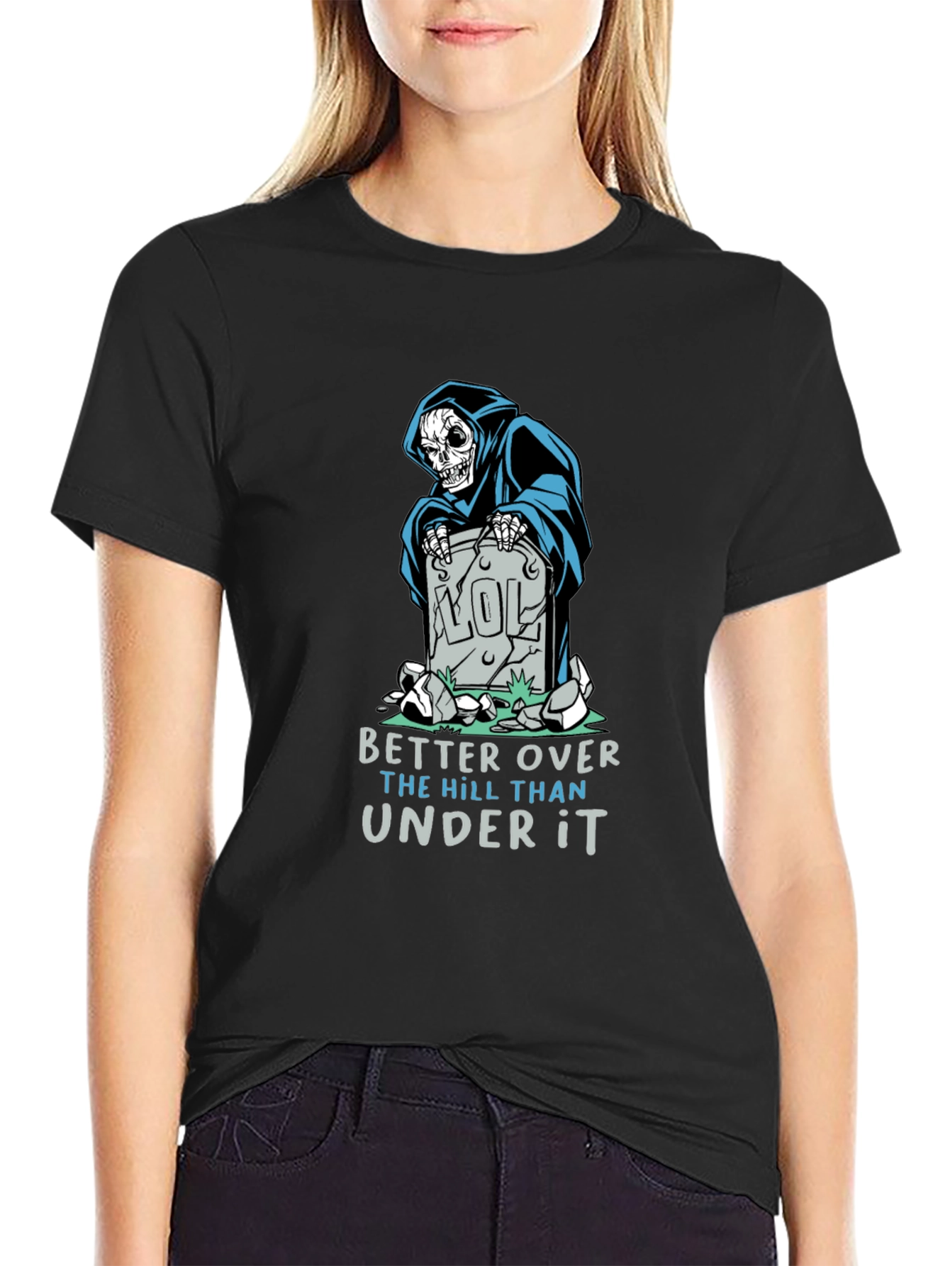 Grim Reaper LOL Graphic T-Shirt