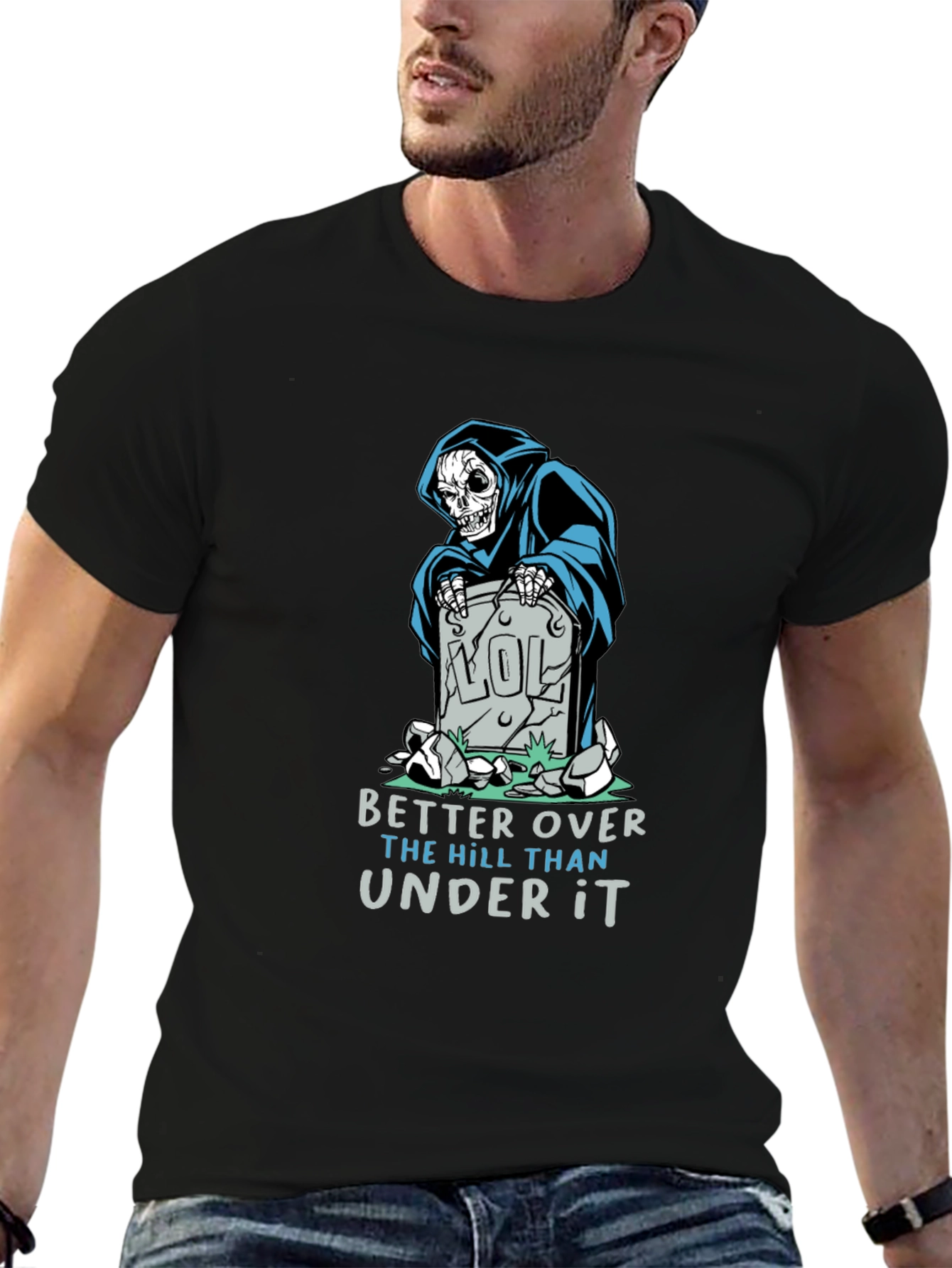 Grim Reaper LOL Graphic T-Shirt