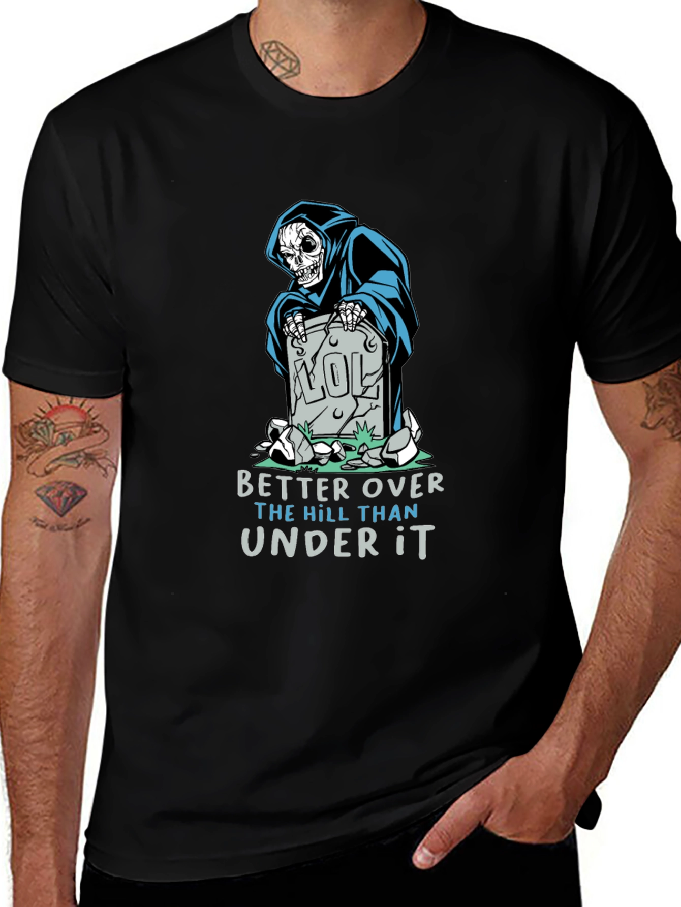 Grim Reaper LOL Graphic T-Shirt