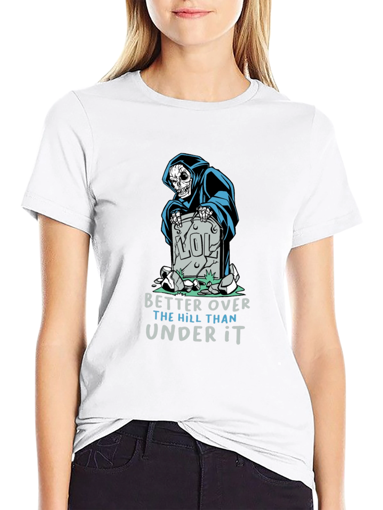 Grim Reaper LOL Graphic T-Shirt