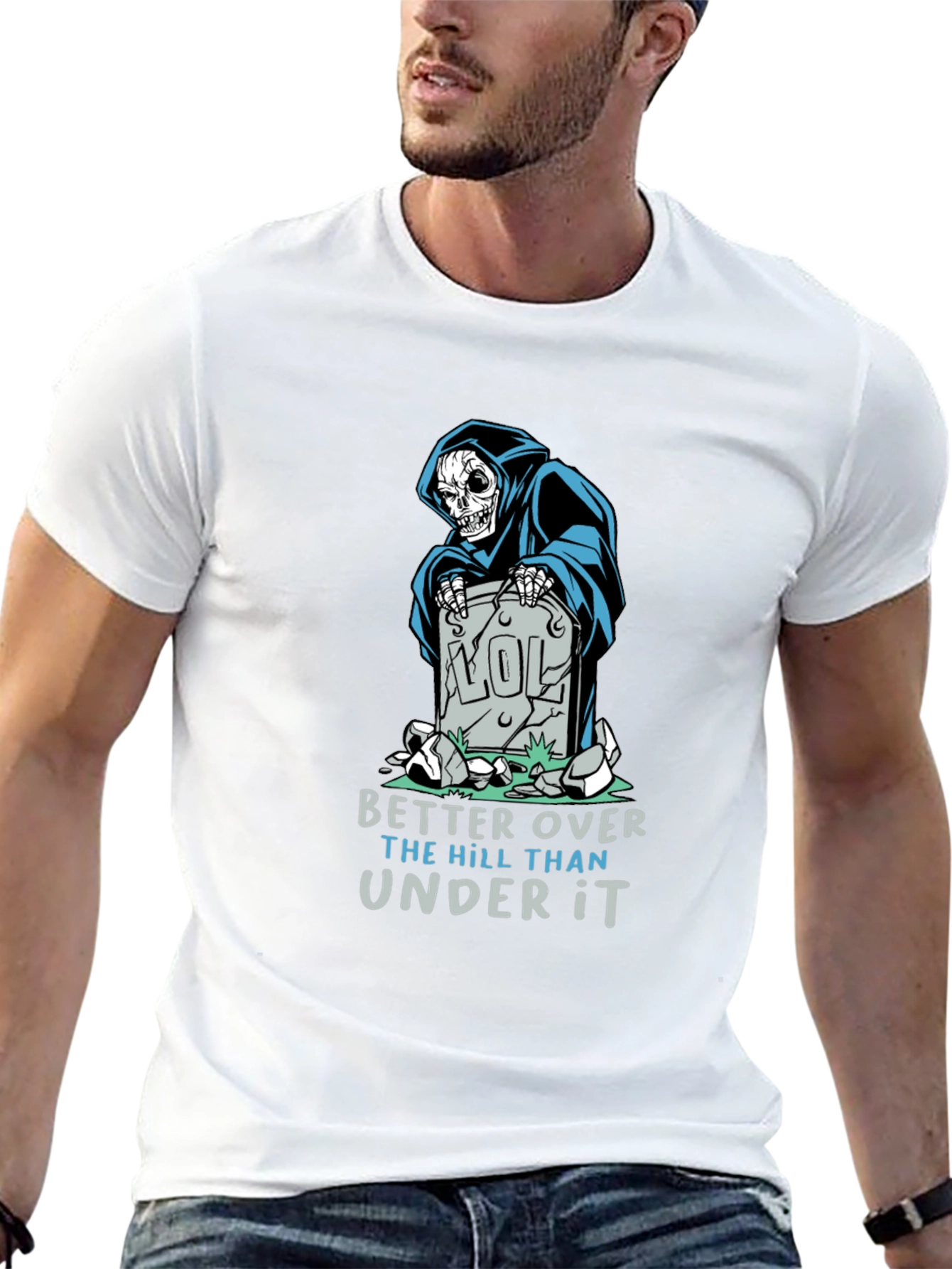 Grim Reaper LOL Graphic T-Shirt