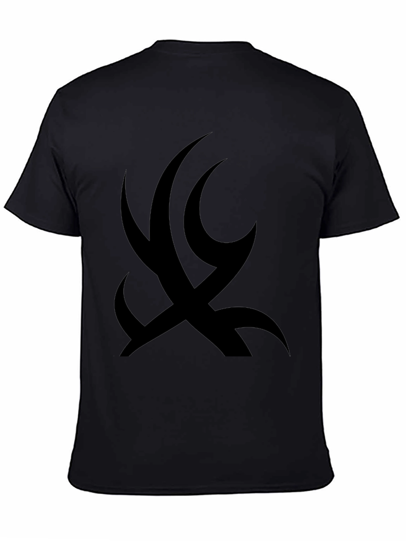 Black T-Shirt with Abstract Graphic