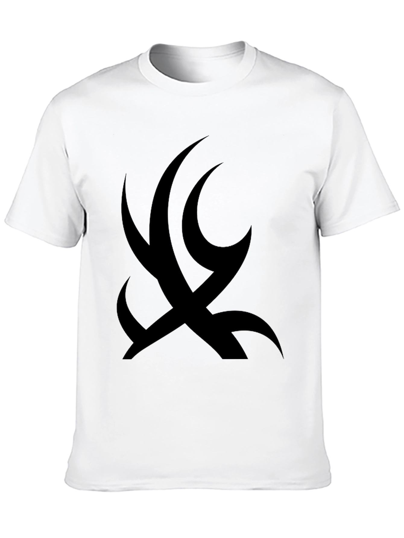 Black T-Shirt with Abstract Graphic
