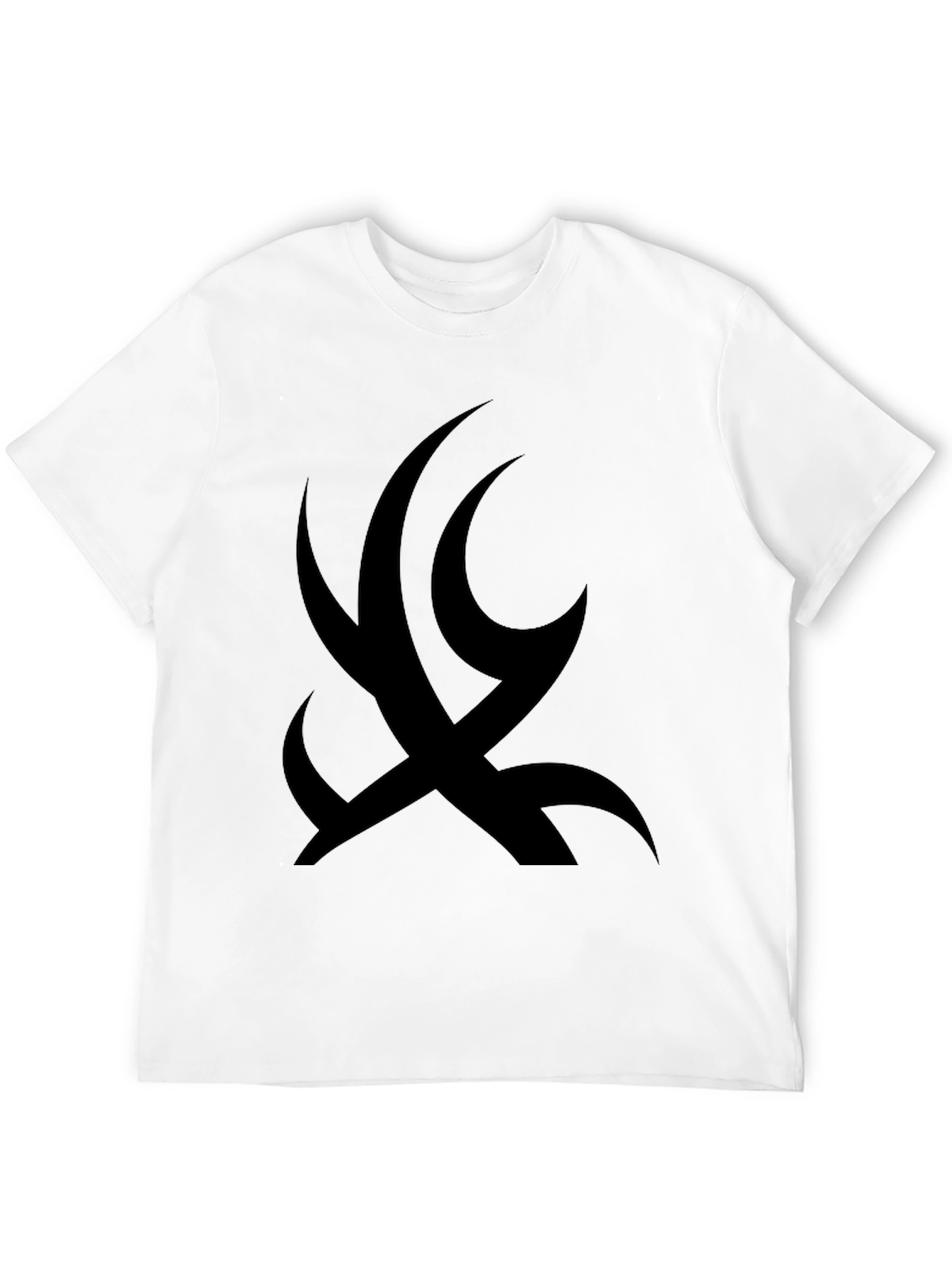 Black T-Shirt with Abstract Graphic