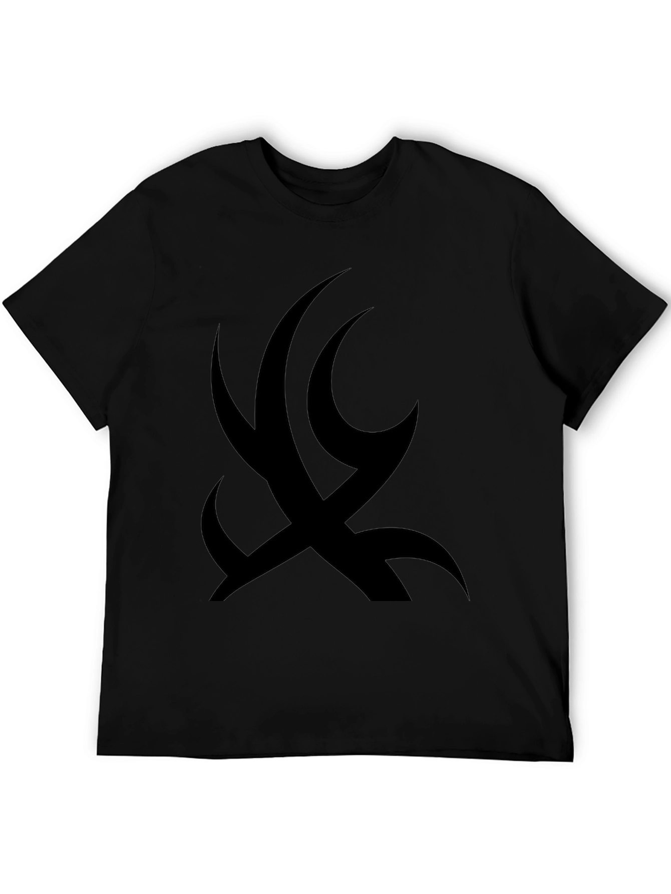 Black T-Shirt with Abstract Graphic