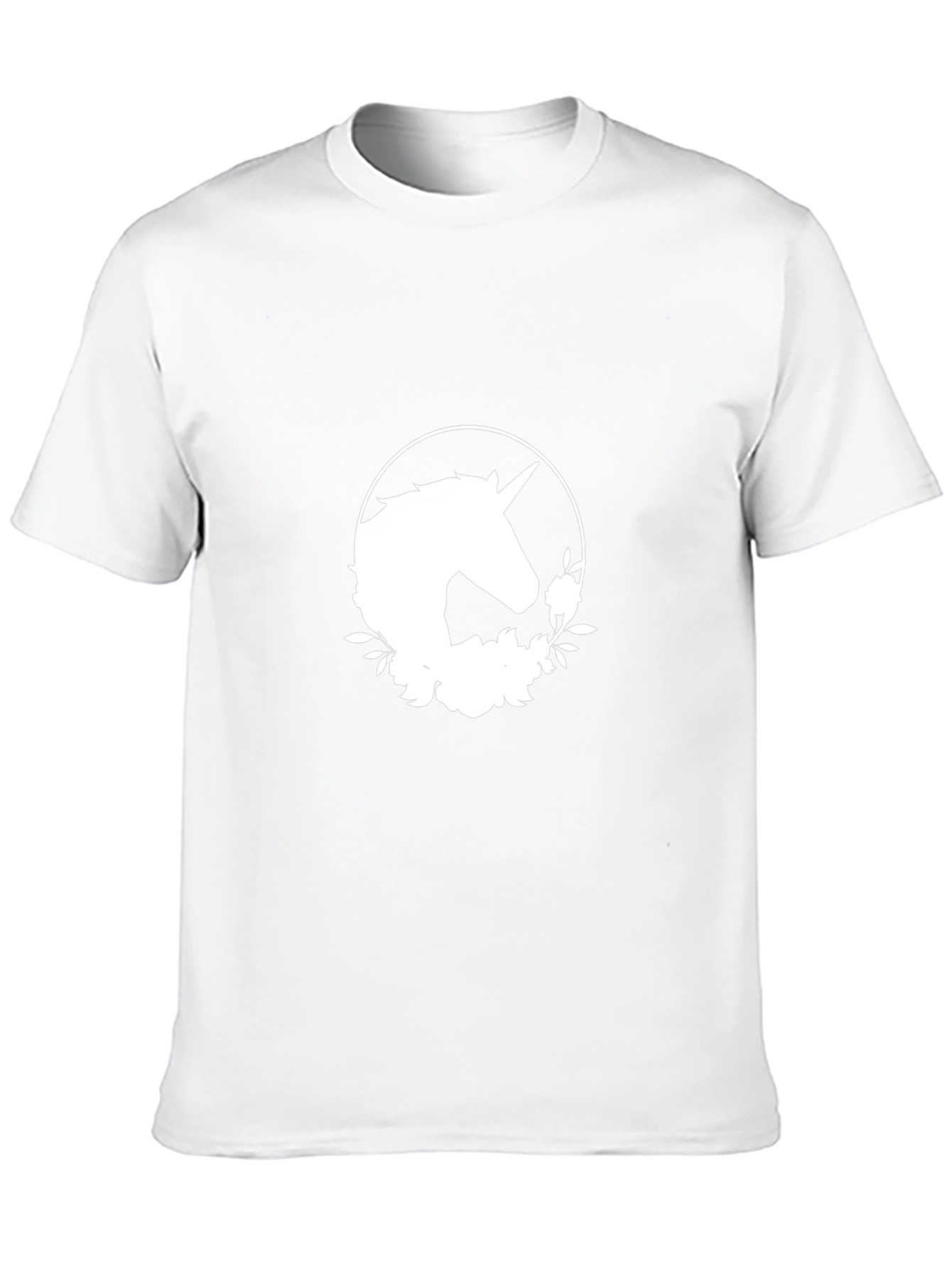 Unicorn Floral Graphic Black T-Shirt