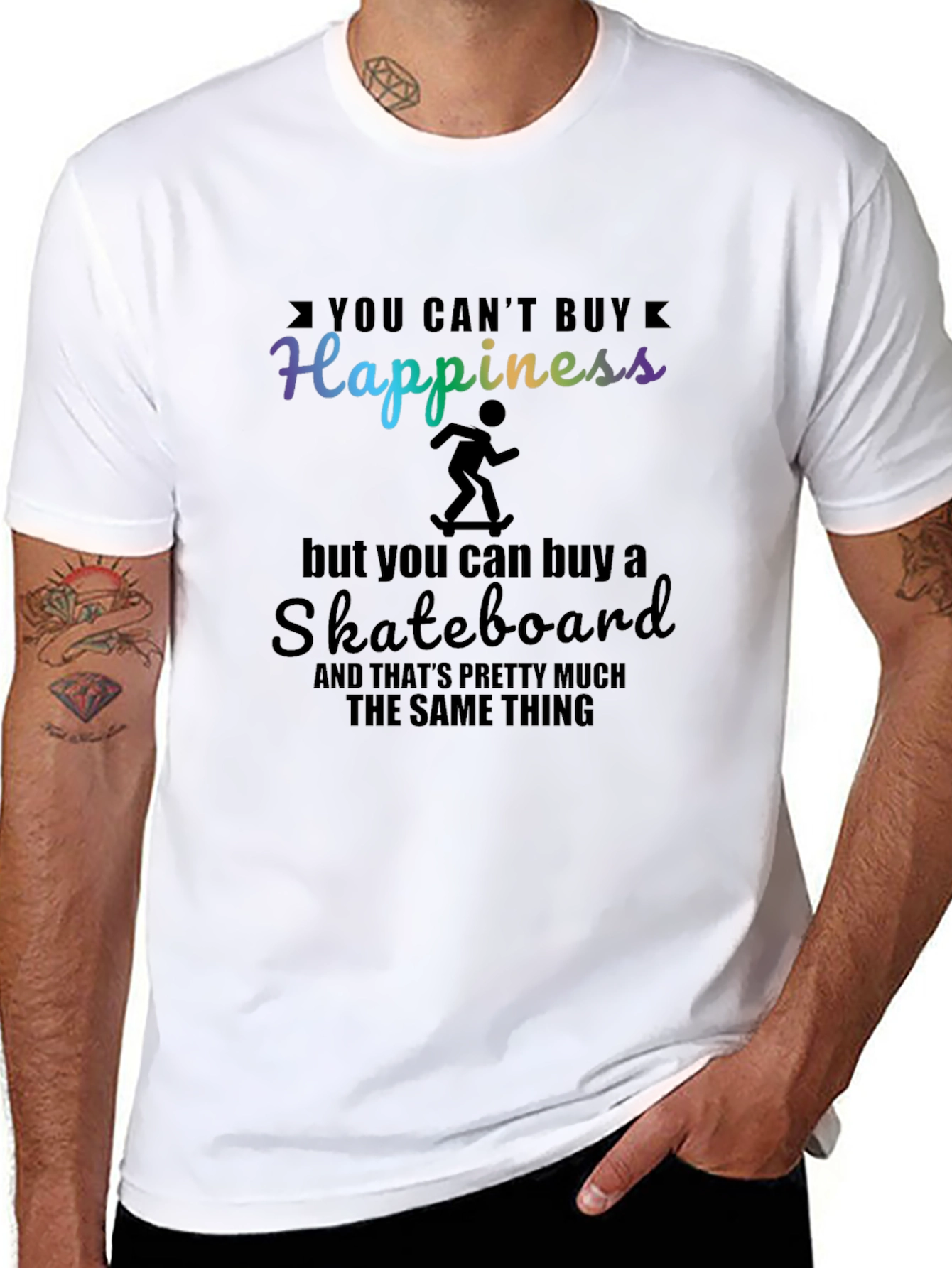 Happiness Skateboard T-Shirt - Buy Skateboard Buy Happiness!