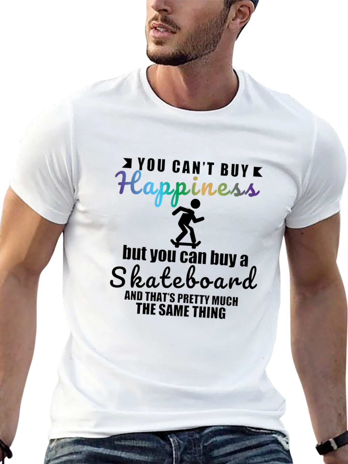 Happiness Skateboard T-Shirt - Buy Skateboard Buy Happiness!