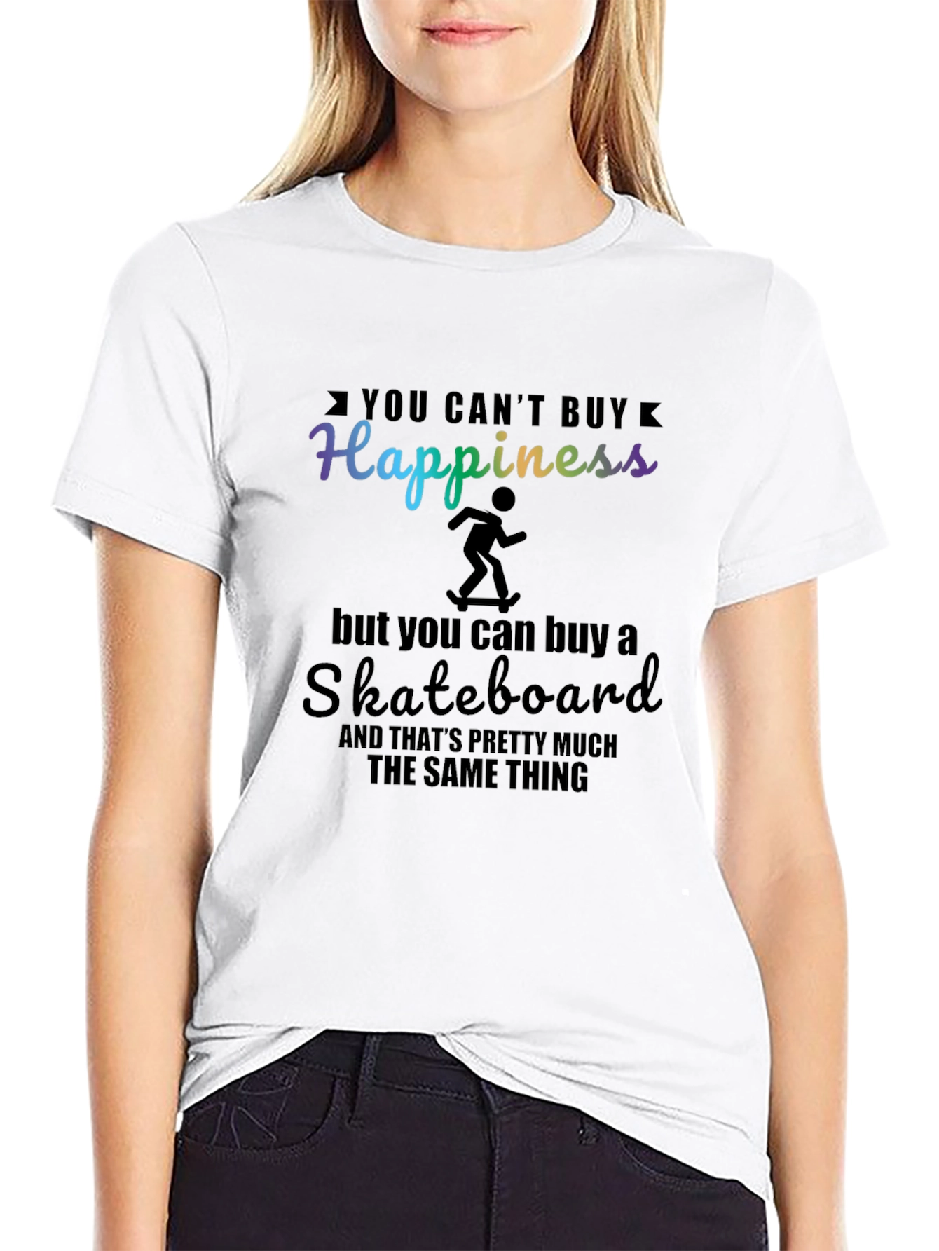 Happiness Skateboard T-Shirt - Buy Skateboard Buy Happiness!