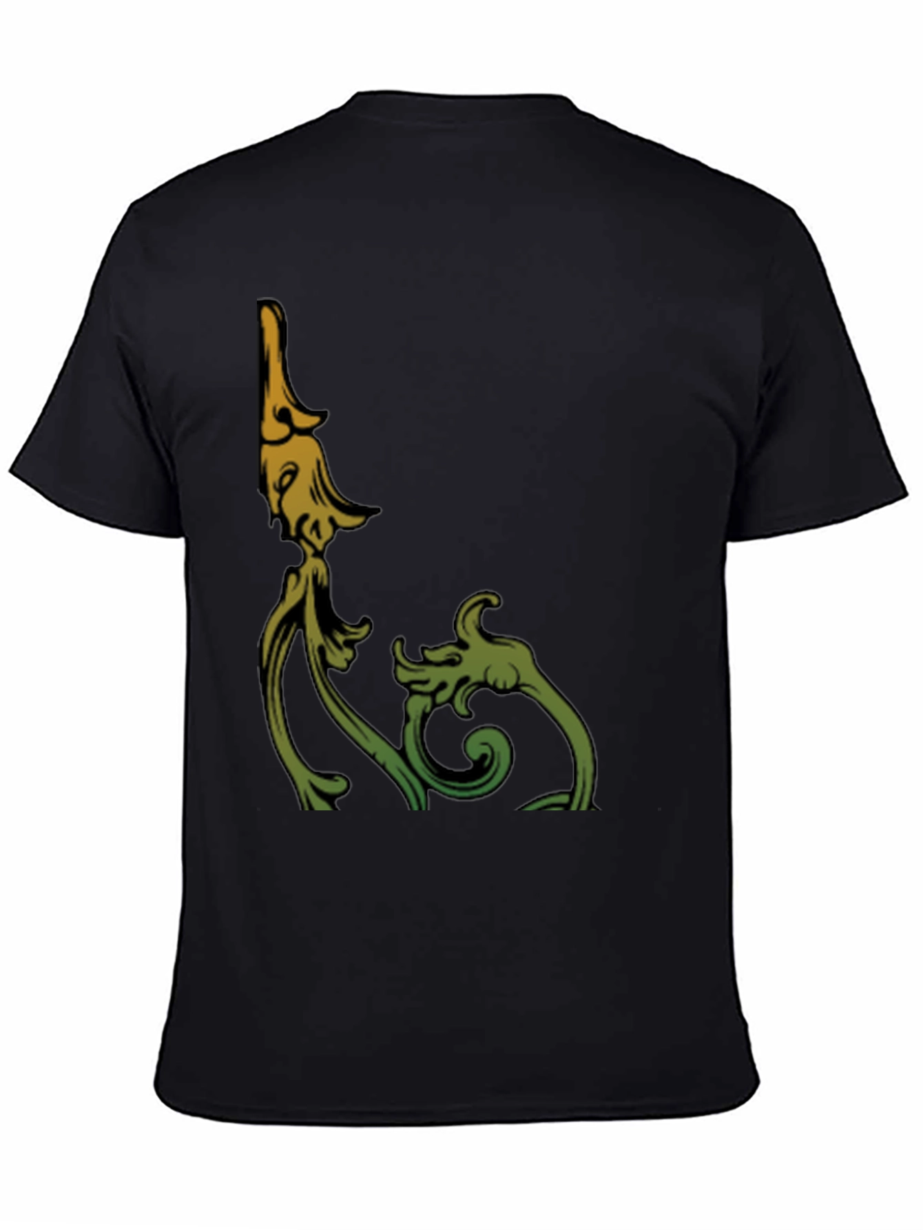 Unique Floral Graphic Black T-Shirt