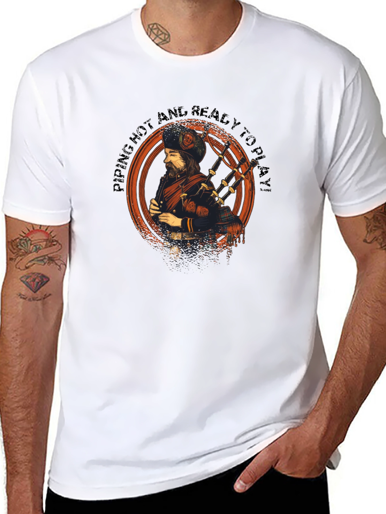 Piping Hot Bagpiper T-Shirt - Play Ready!