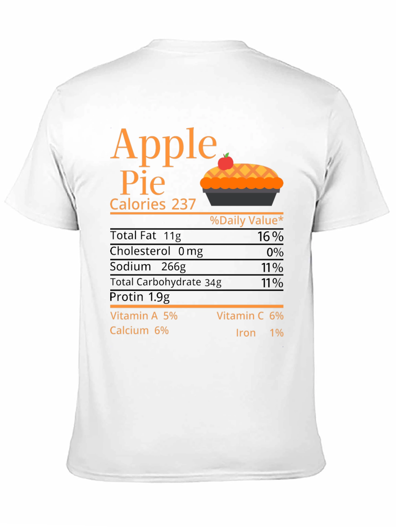 Apple Pie Calories Graphic T-Shirt