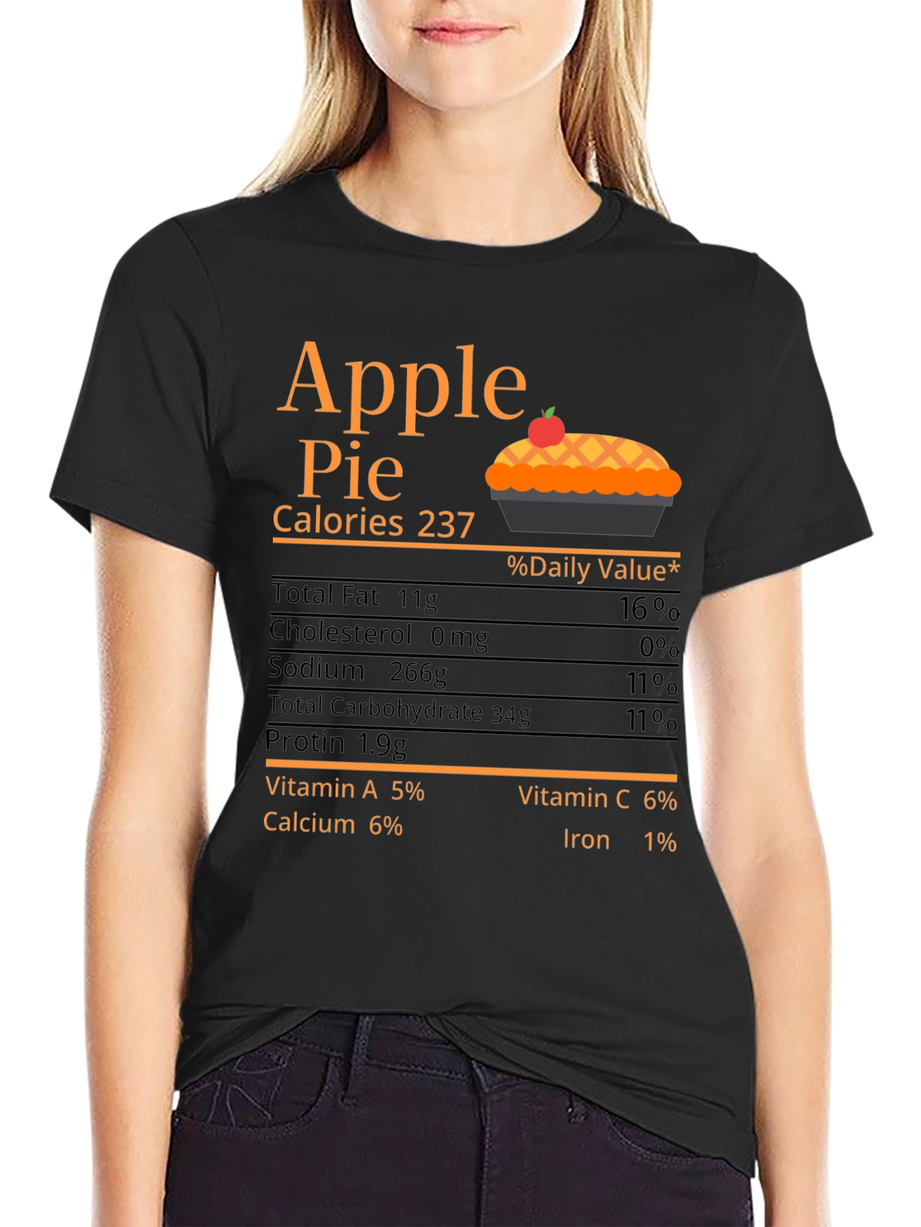 Apple Pie Calories Graphic T-Shirt