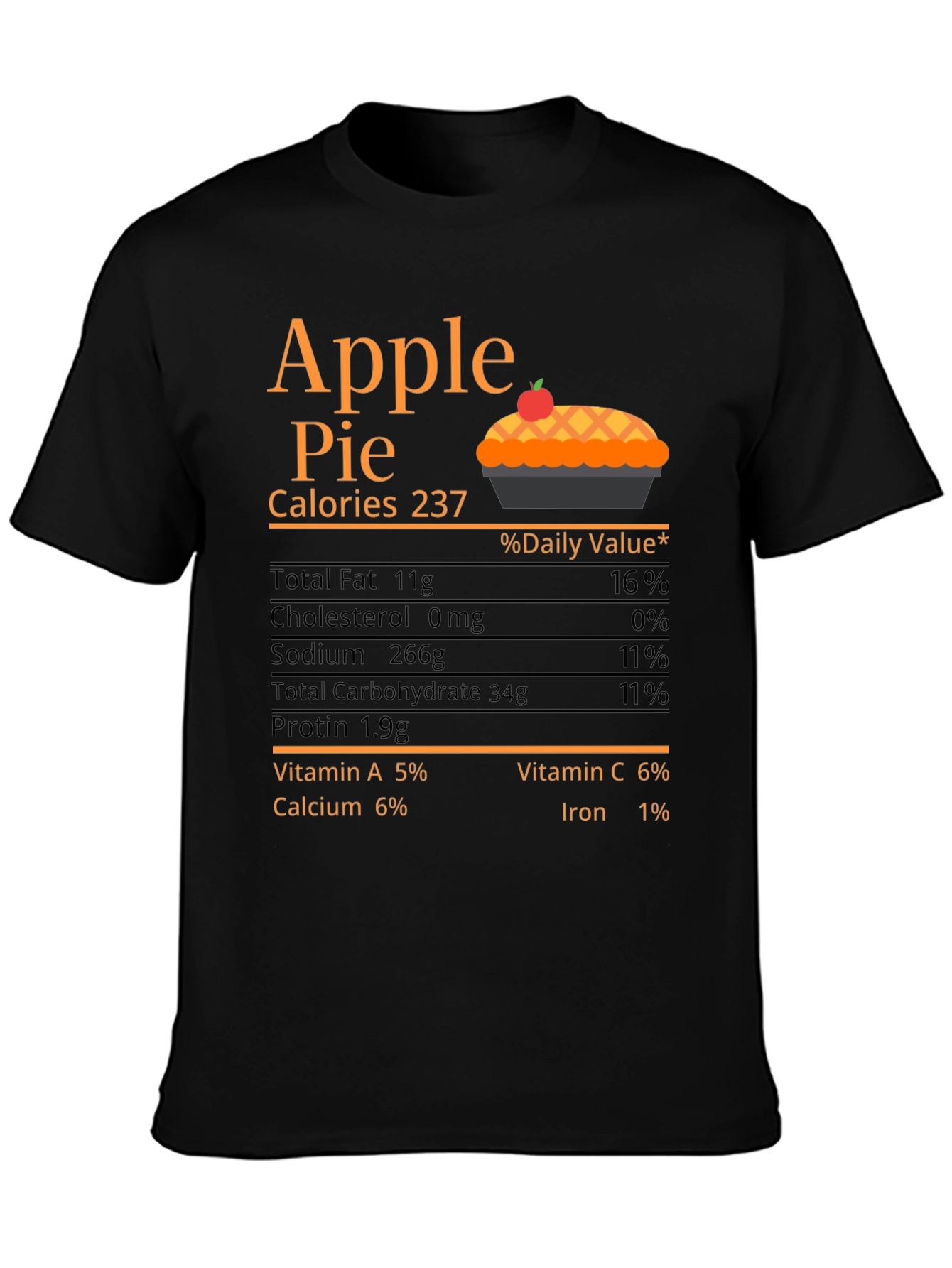 Apple Pie Calories Graphic T-Shirt