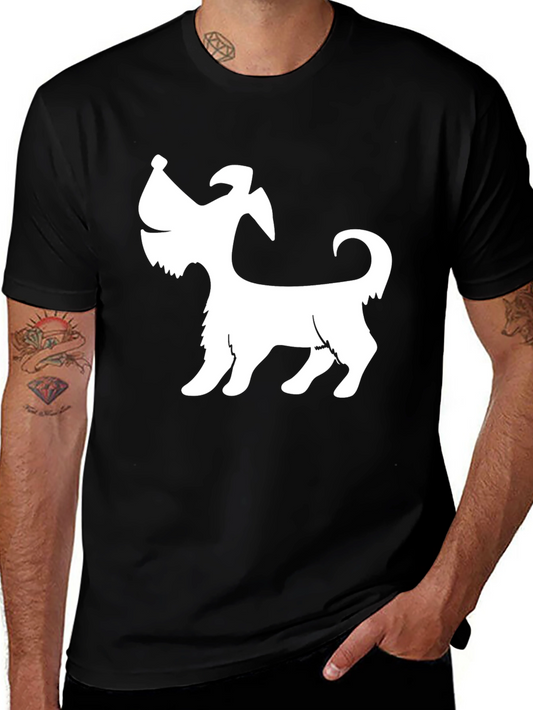 Dog Silhouette Black T-Shirt