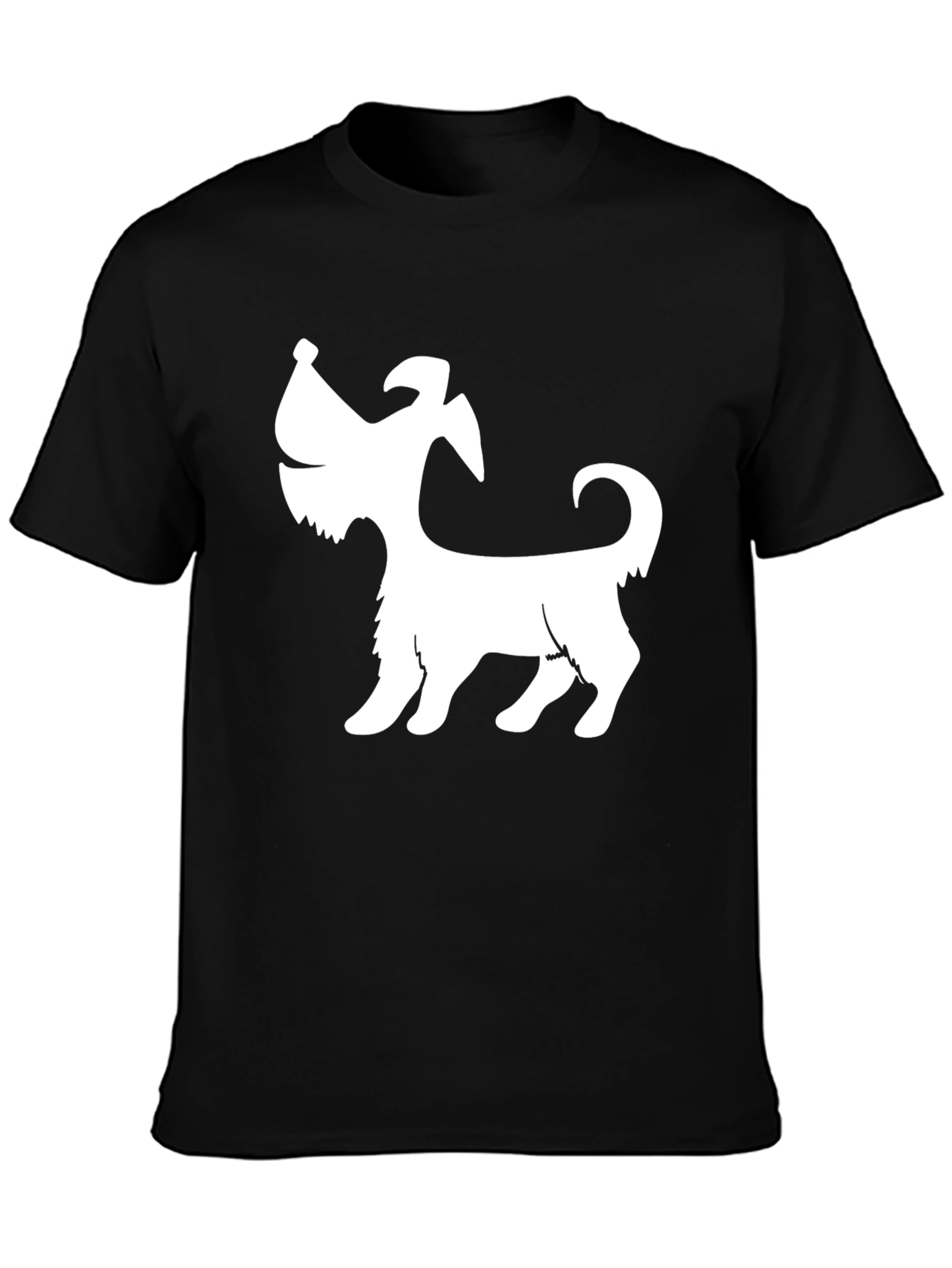 Dog Silhouette Black T-Shirt