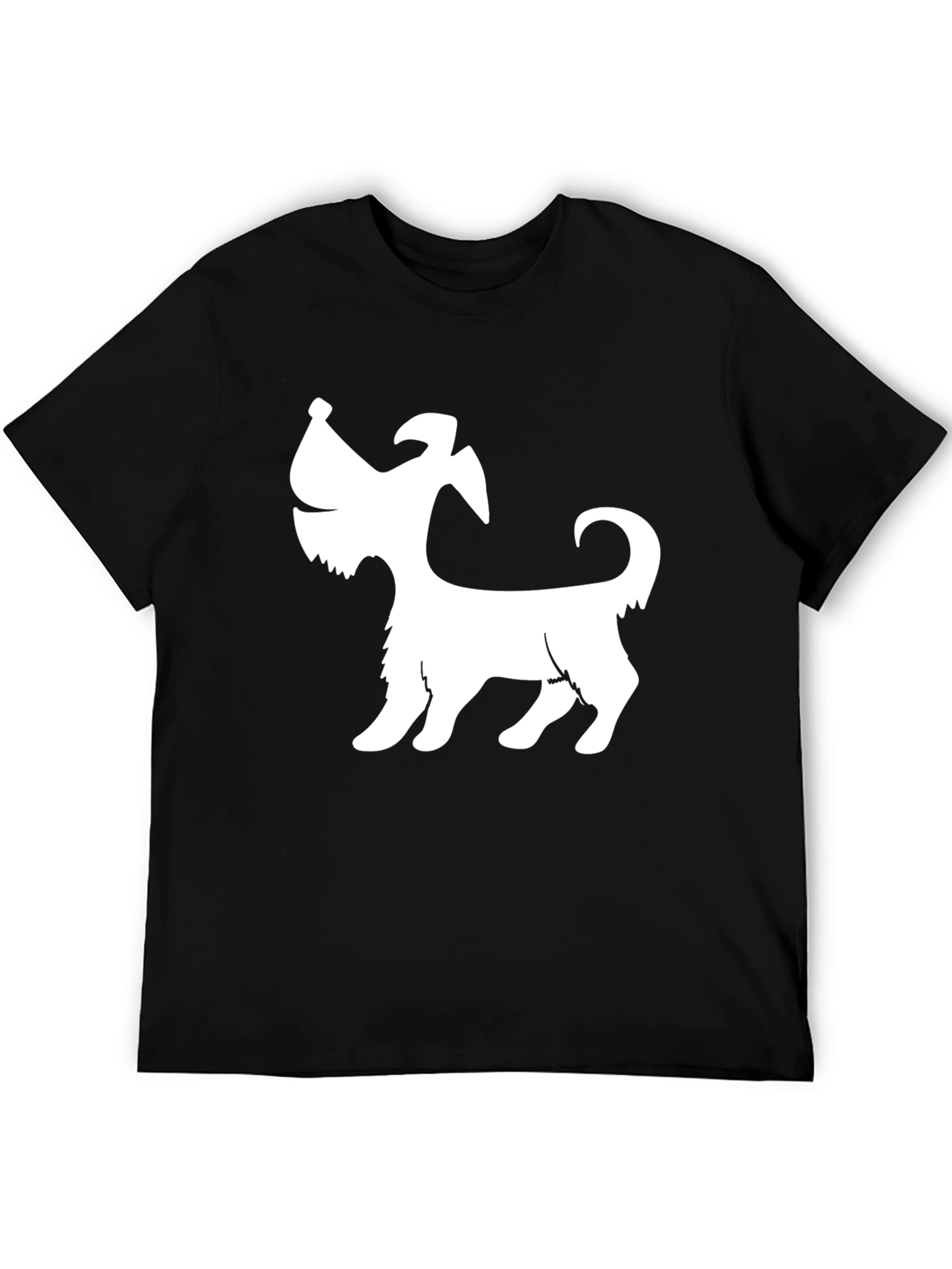 Dog Silhouette Black T-Shirt