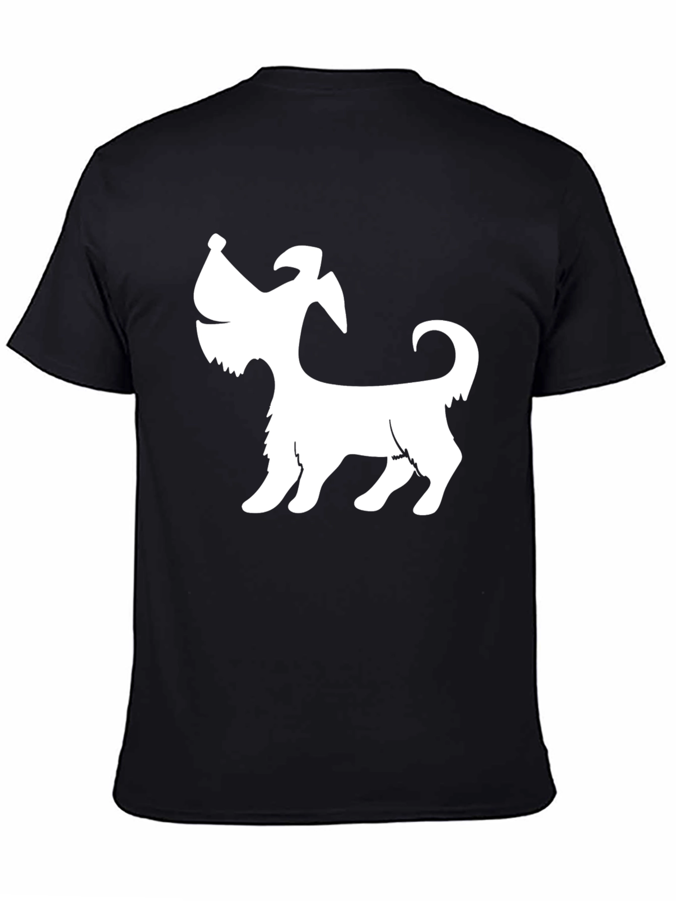 Dog Silhouette Black T-Shirt