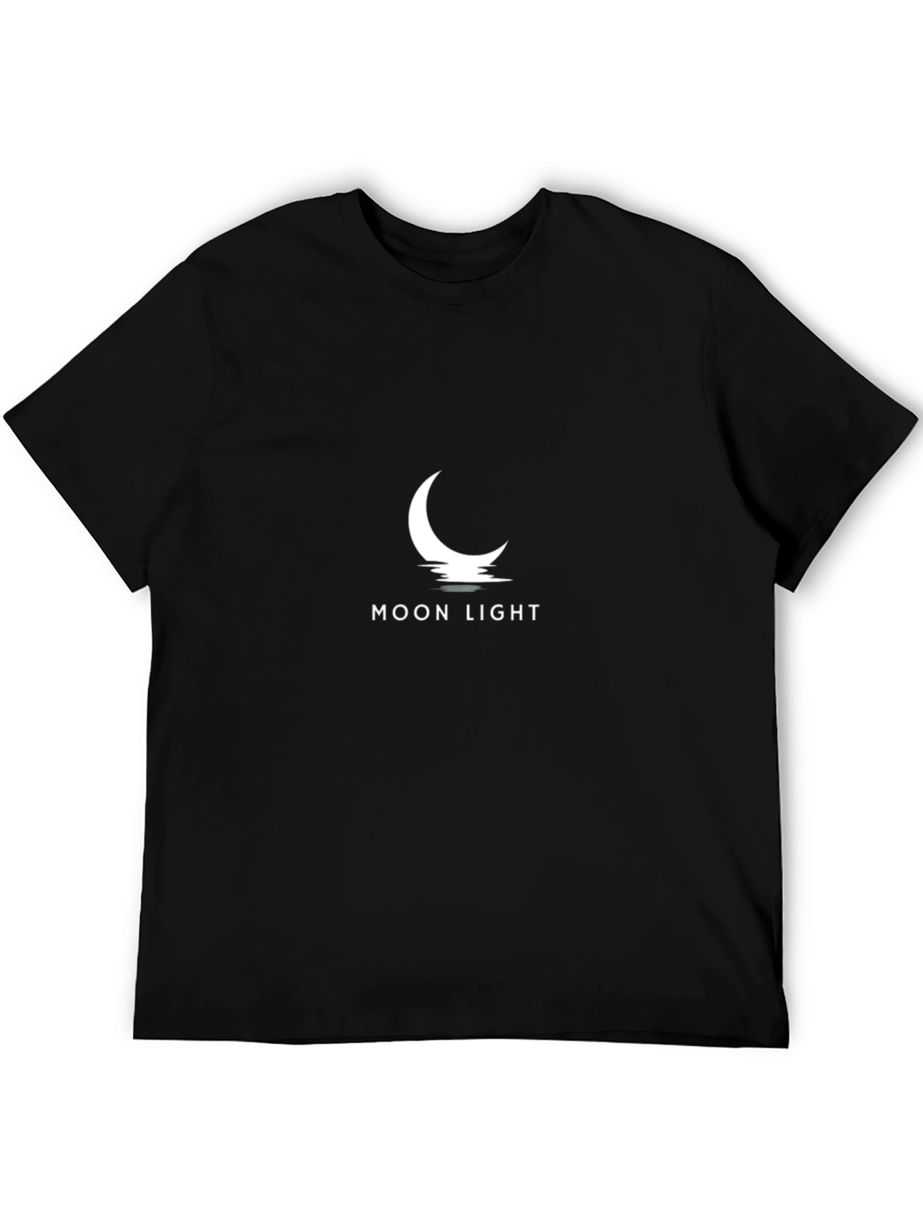 Moonlight Graphic Tee - Stylish Black Cotton T-Shirt