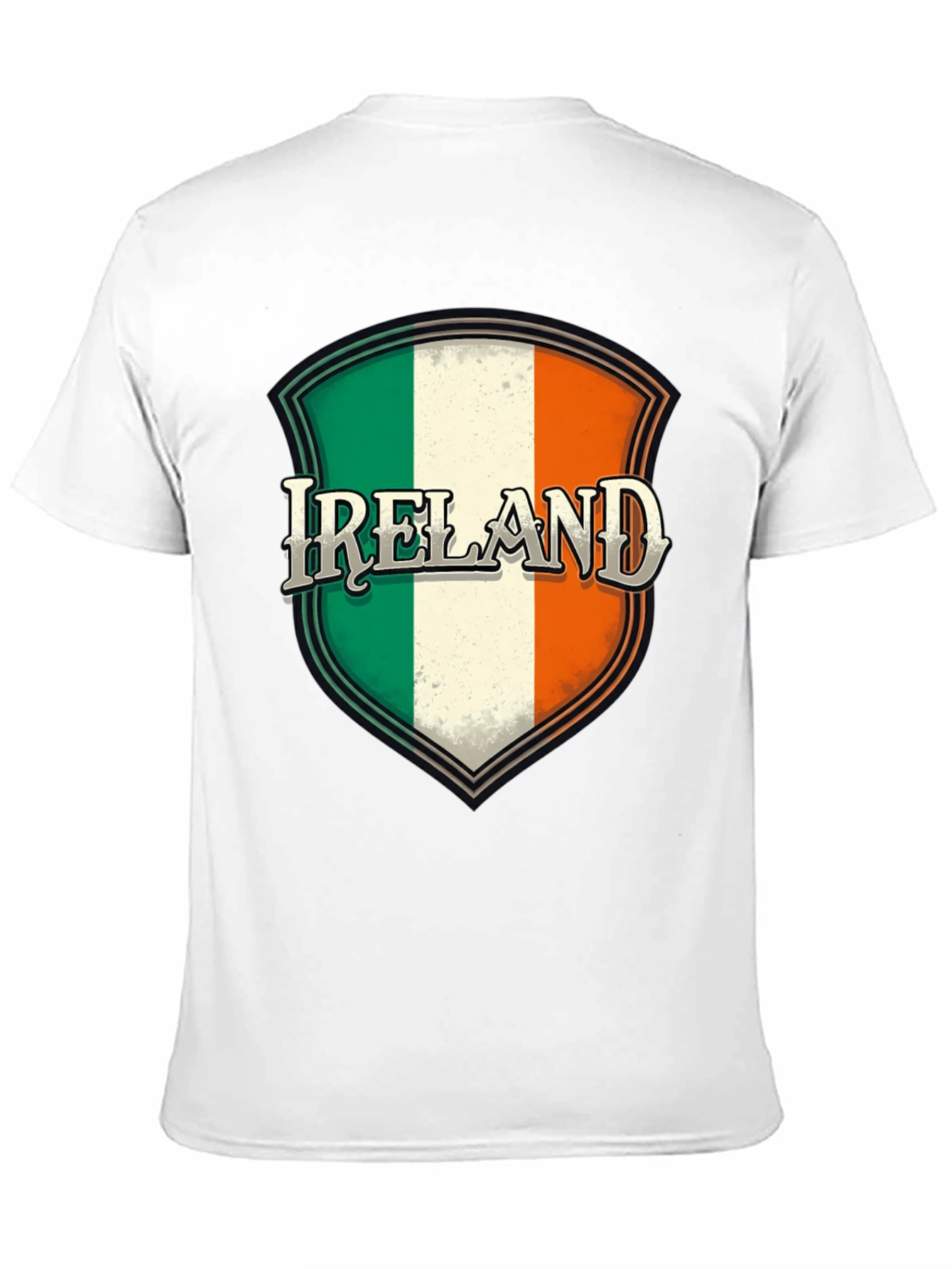 Ireland Flag Shield Graphic Black T-Shirt
