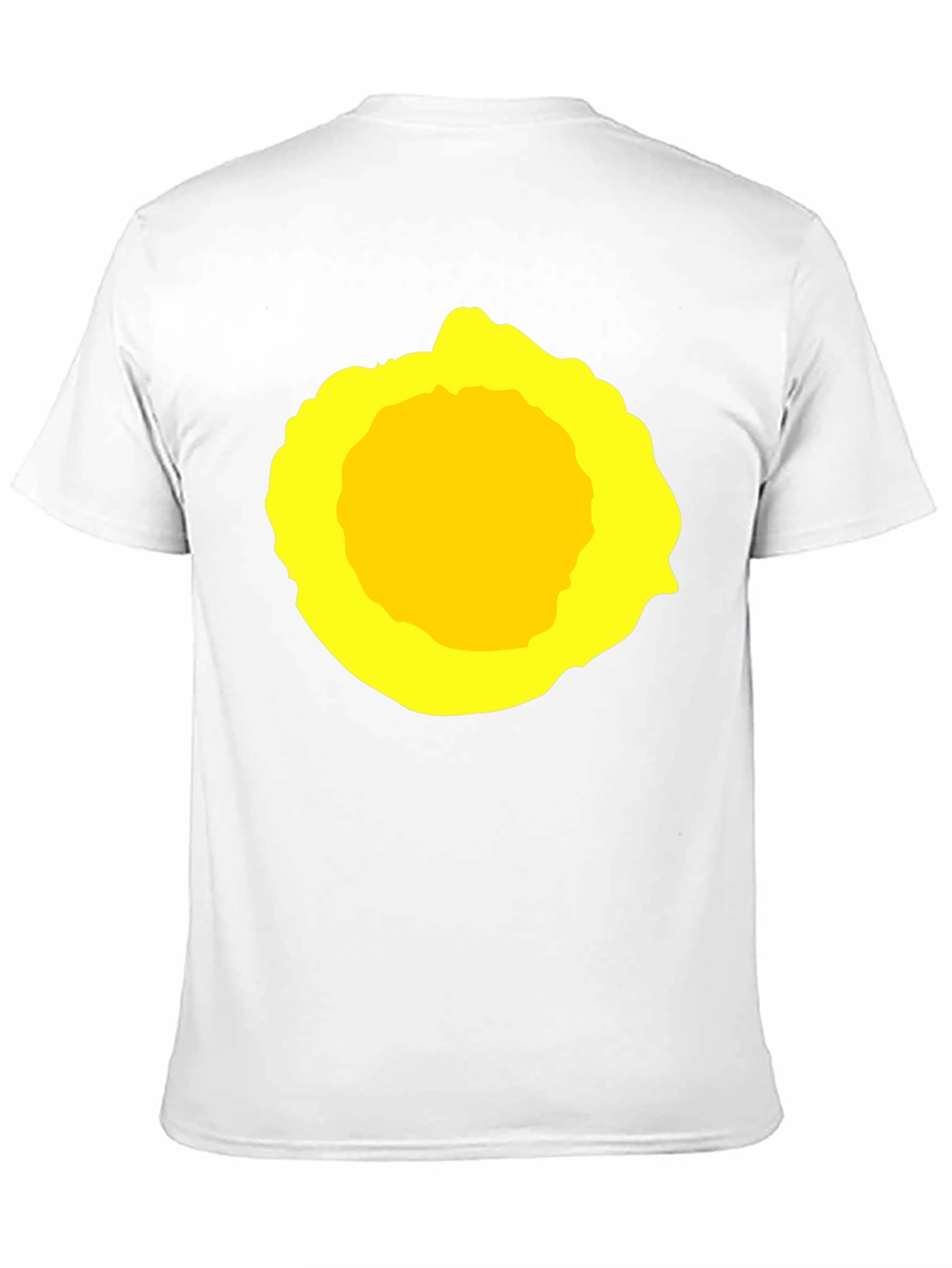 Abstract Yellow Circle Graphic T-Shirt