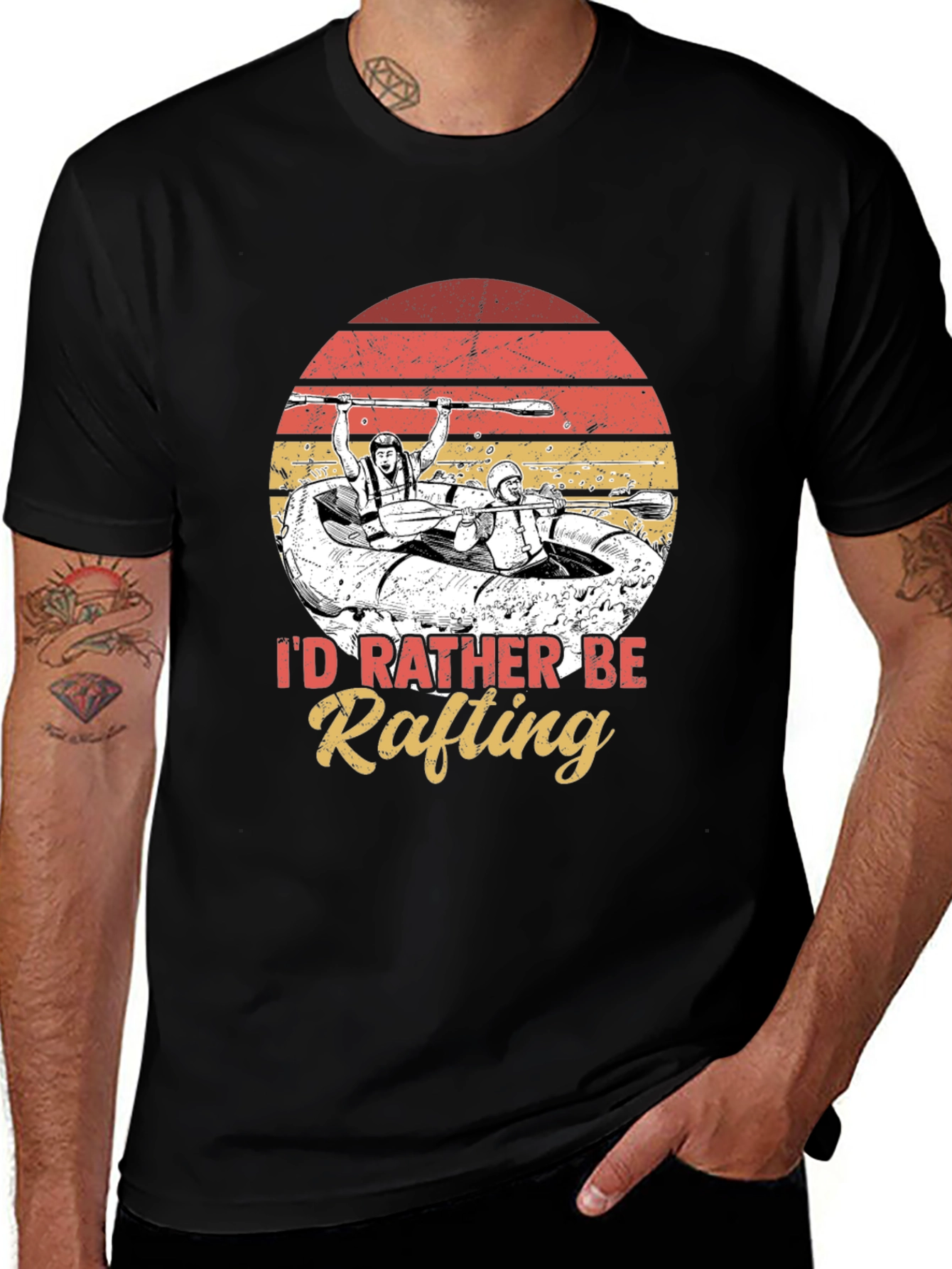 Id Rather Be Rafting Graphic Tee