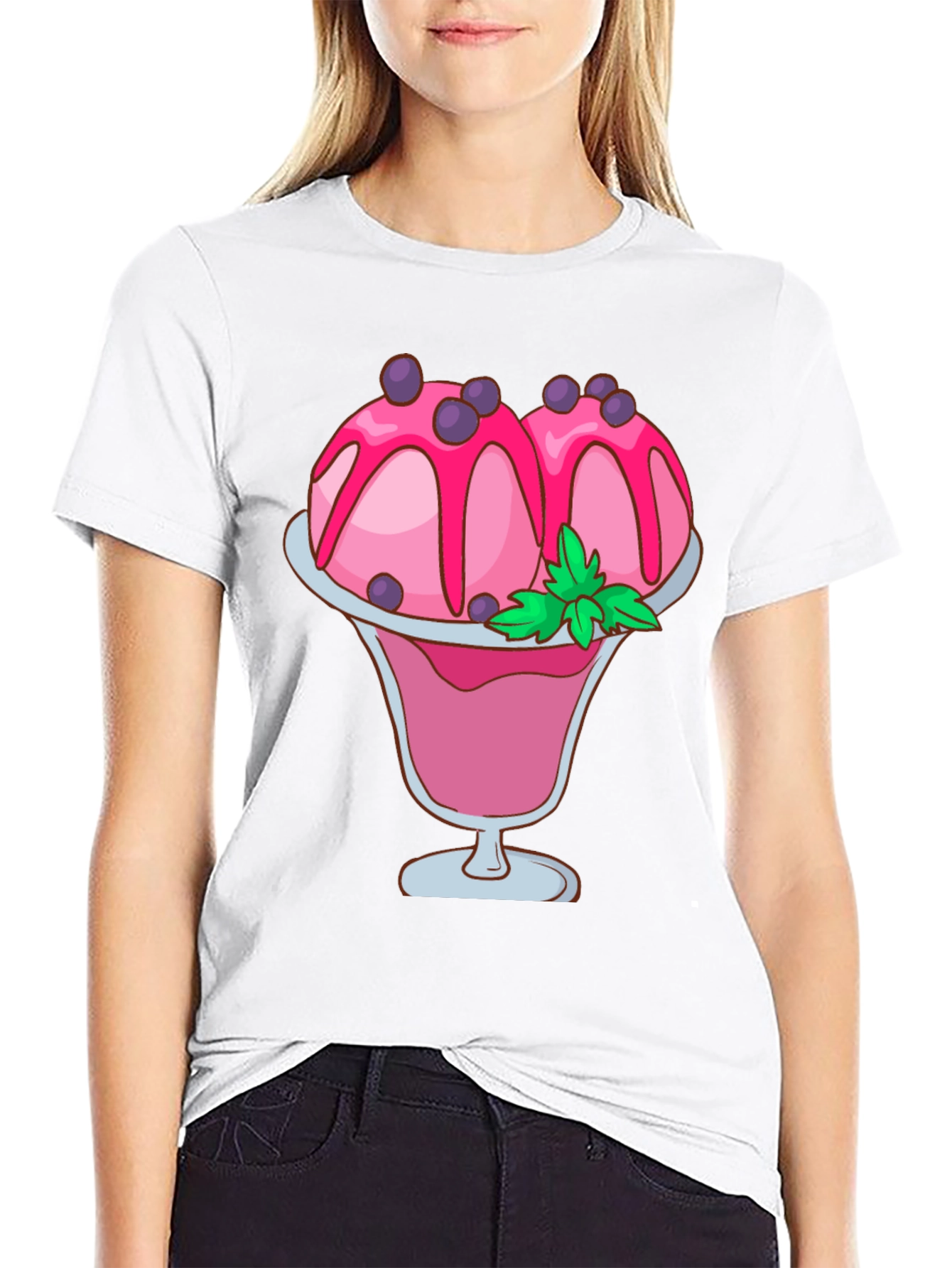Ice Cream Sundae Graphic Tee - Sweet Treat Shirt