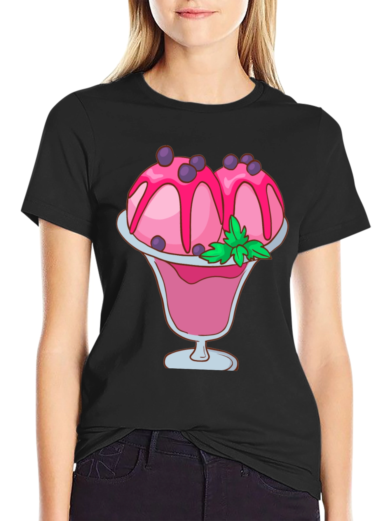 Ice Cream Sundae Graphic Tee - Sweet Treat Shirt